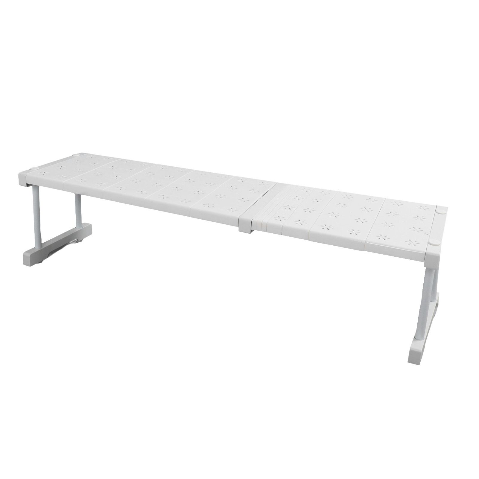 Expandable Closet Shelf Organizer Adjustable Space Saving Wardrobe Sink Tension Shelf 24cm Width 22cm Height Length 67 to 88cm/26.4 to 34.6in - Image 5