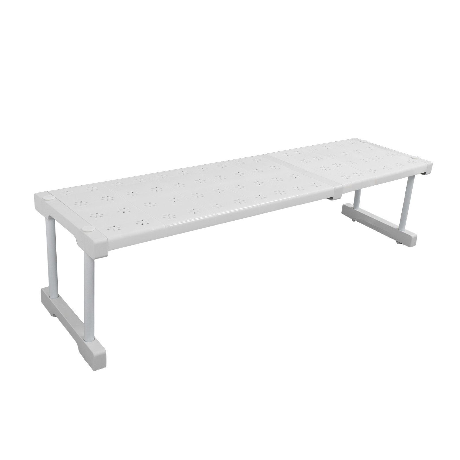 Expandable Closet Shelf Organizer Adjustable Space Saving Wardrobe Sink Tension Shelf 24cm Width 22cm Height Length 67 to 88cm/26.4 to 34.6in - Image 6