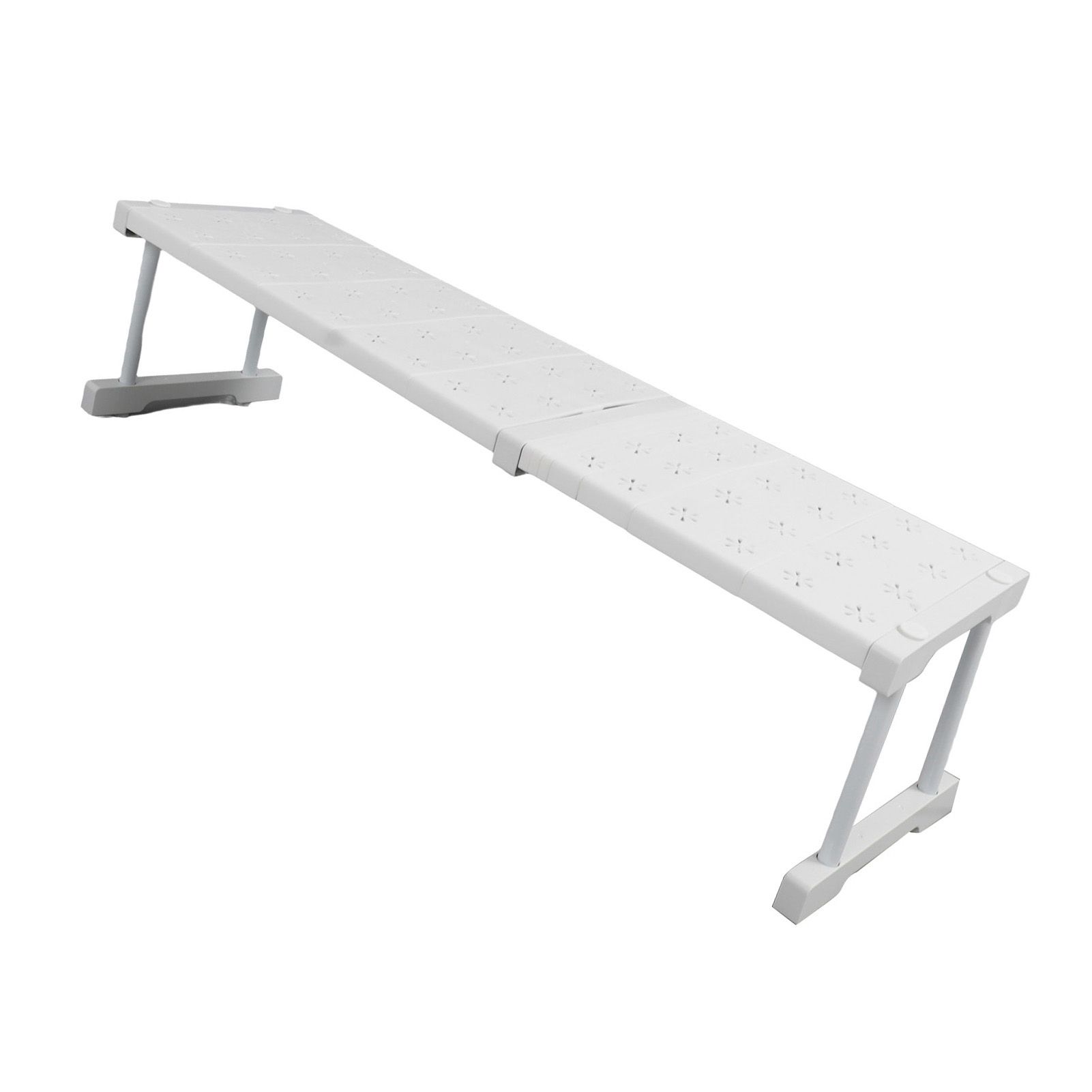 Expandable Closet Shelf Organizer Adjustable Space Saving Wardrobe Sink Tension Shelf 24cm Width 22cm Height Length 67 to 88cm/26.4 to 34.6in - Image 7