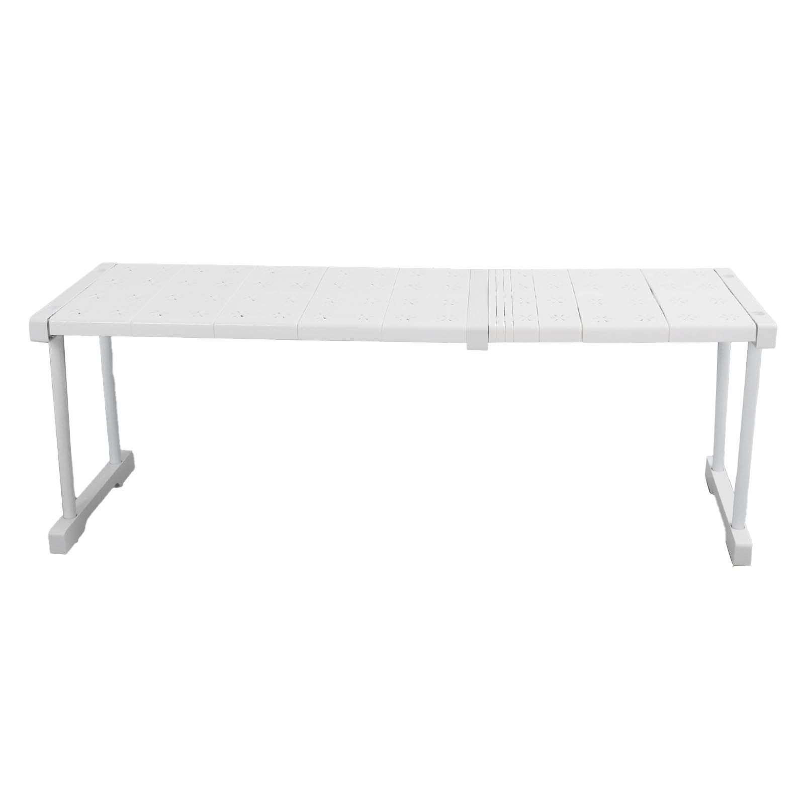 Expandable Shelf Stackable 121lb Load Bearing Divider Storage Rack for Closet Cabinet Cupboard Length 67‑88cm / 26.4‑34.6in - Image 1