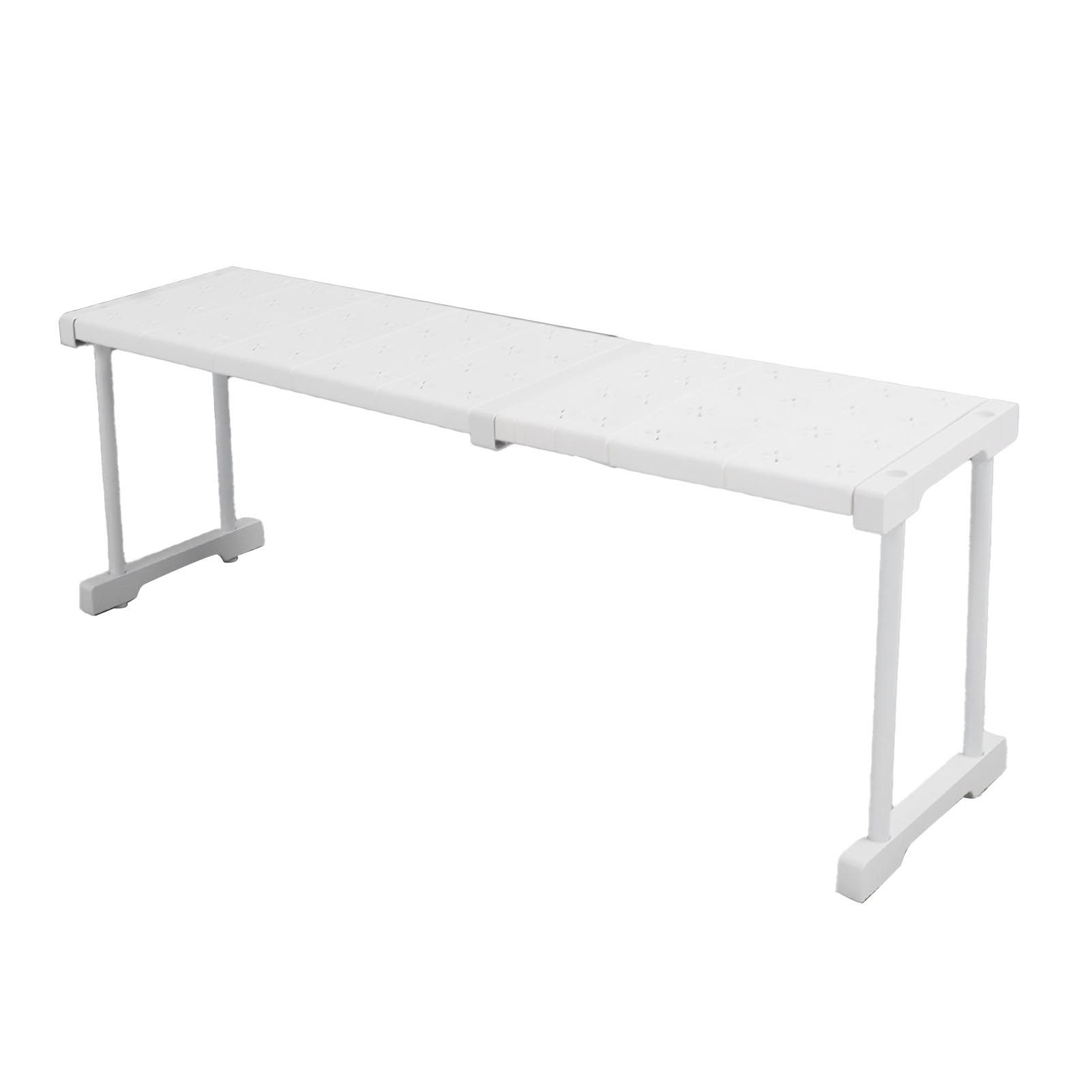 Expandable Shelf Stackable 121lb Load Bearing Divider Storage Rack for Closet Cabinet Cupboard Length 67‑88cm / 26.4‑34.6in - Image 2
