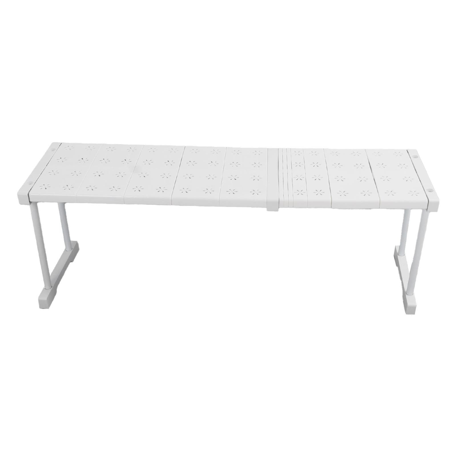 Expandable Shelf Stackable 121lb Load Bearing Divider Storage Rack for Closet Cabinet Cupboard Length 67‑88cm / 26.4‑34.6in - Image 3