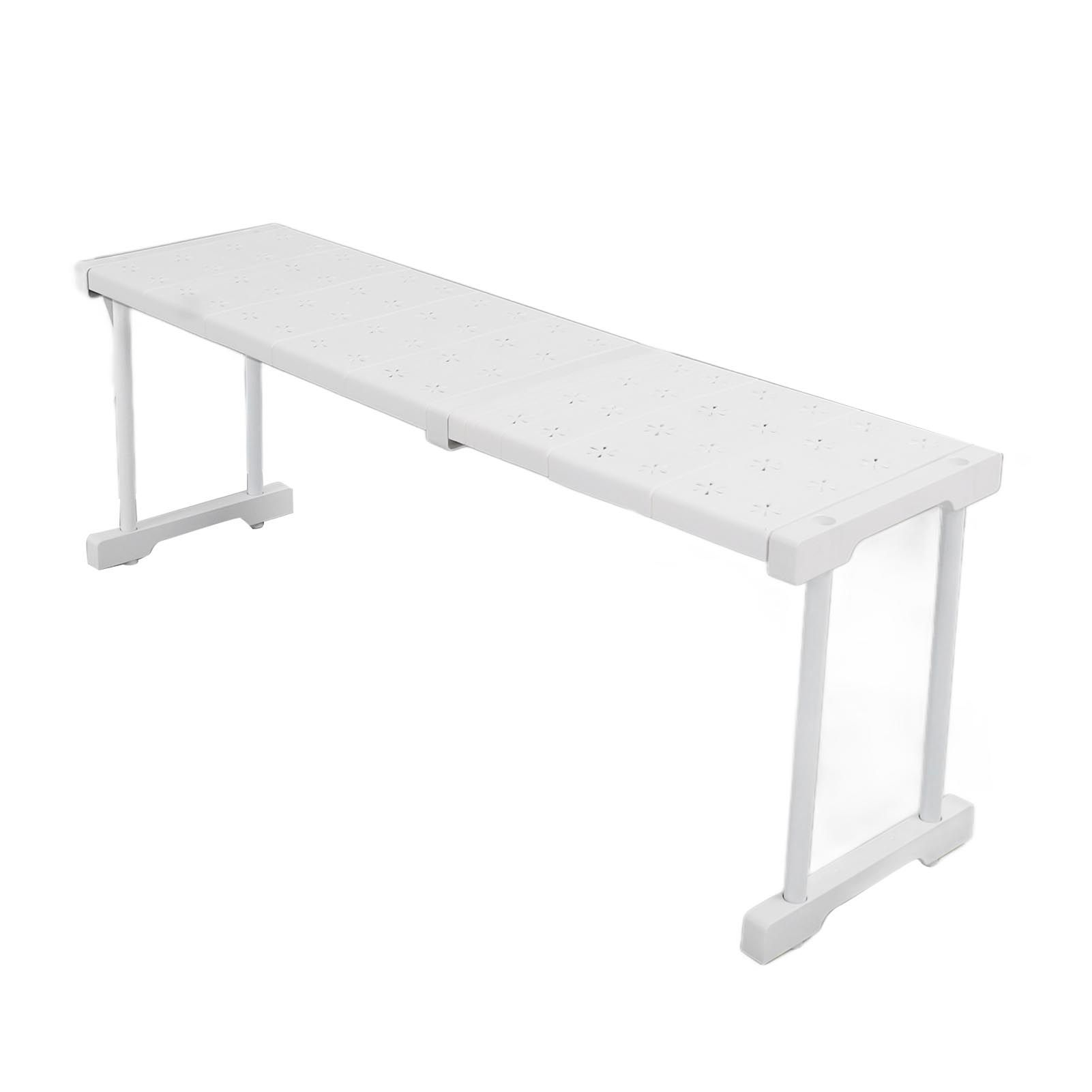 Expandable Shelf Stackable 121lb Load Bearing Divider Storage Rack for Closet Cabinet Cupboard Length 67‑88cm / 26.4‑34.6in - Image 4