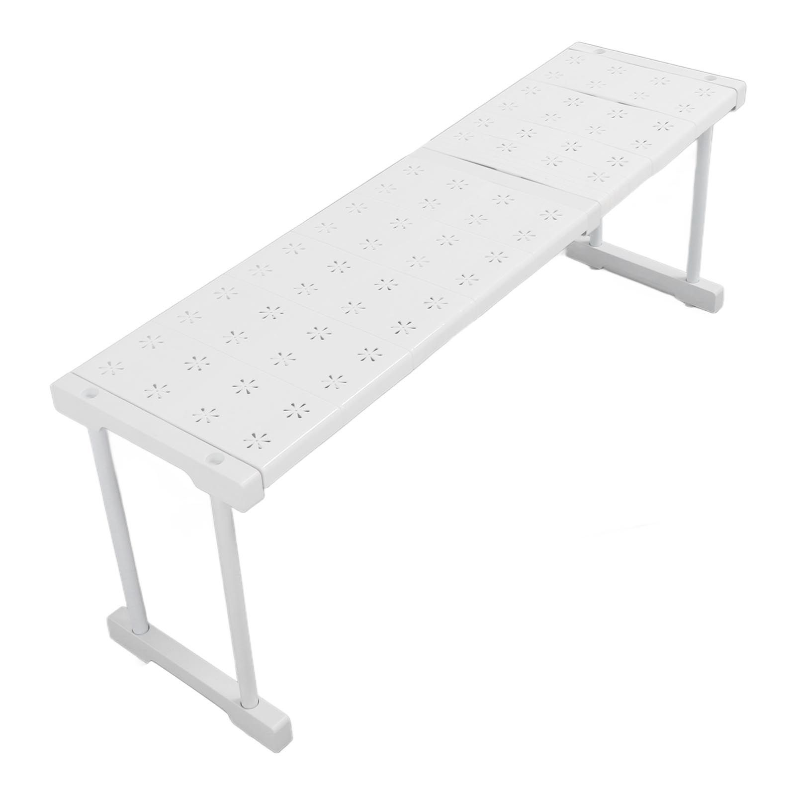 Expandable Shelf Stackable 121lb Load Bearing Divider Storage Rack for Closet Cabinet Cupboard Length 67‑88cm / 26.4‑34.6in - Image 5