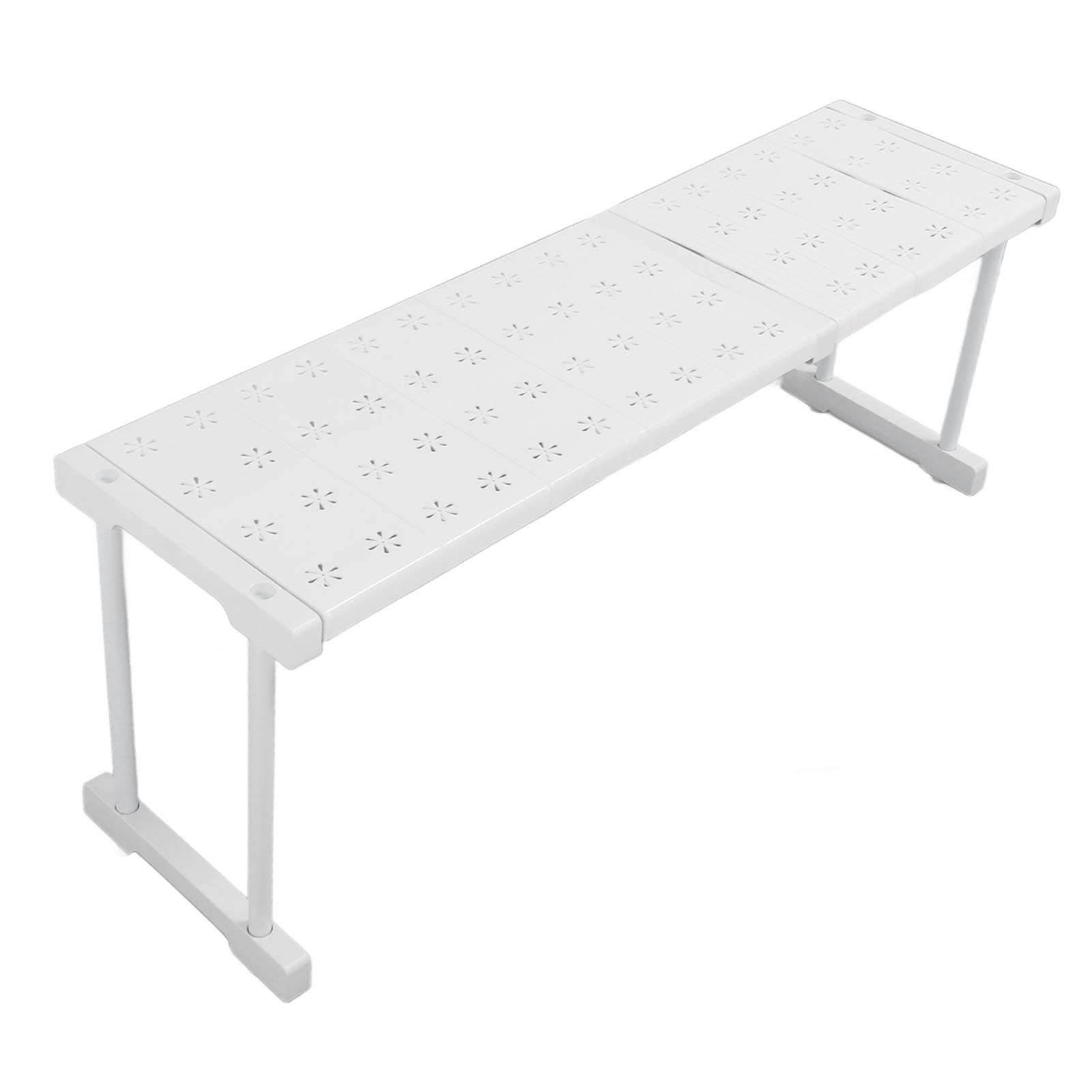 Expandable Shelf Stackable 121lb Load Bearing Divider Storage Rack for Closet Cabinet Cupboard Length 67‑88cm / 26.4‑34.6in - Image 7