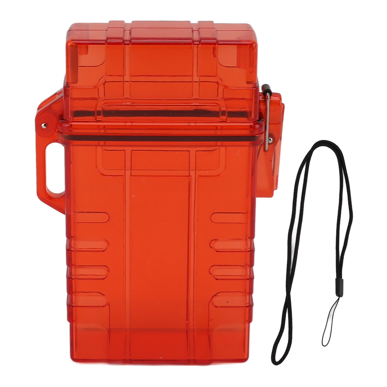 Cigarette Case 20 Capacity Plastic Cigarette Box Sealed Waterproof Cigarette Container Organizer Transparent Red - Image 1