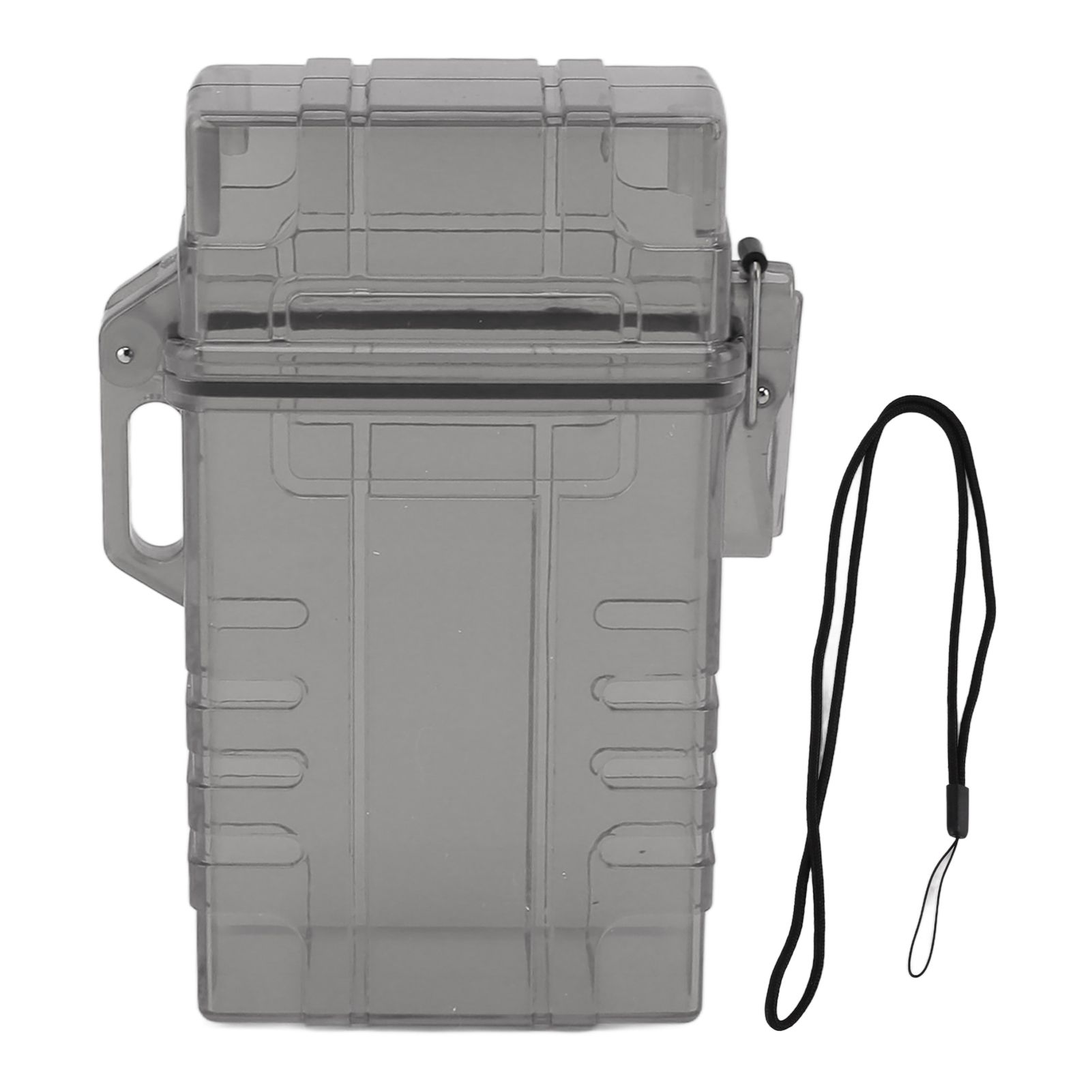 Cigarette Case 20 Capacity Plastic Cigarette Box Sealed Waterproof Cigarette Container Organizer Transparent Black - Image 1