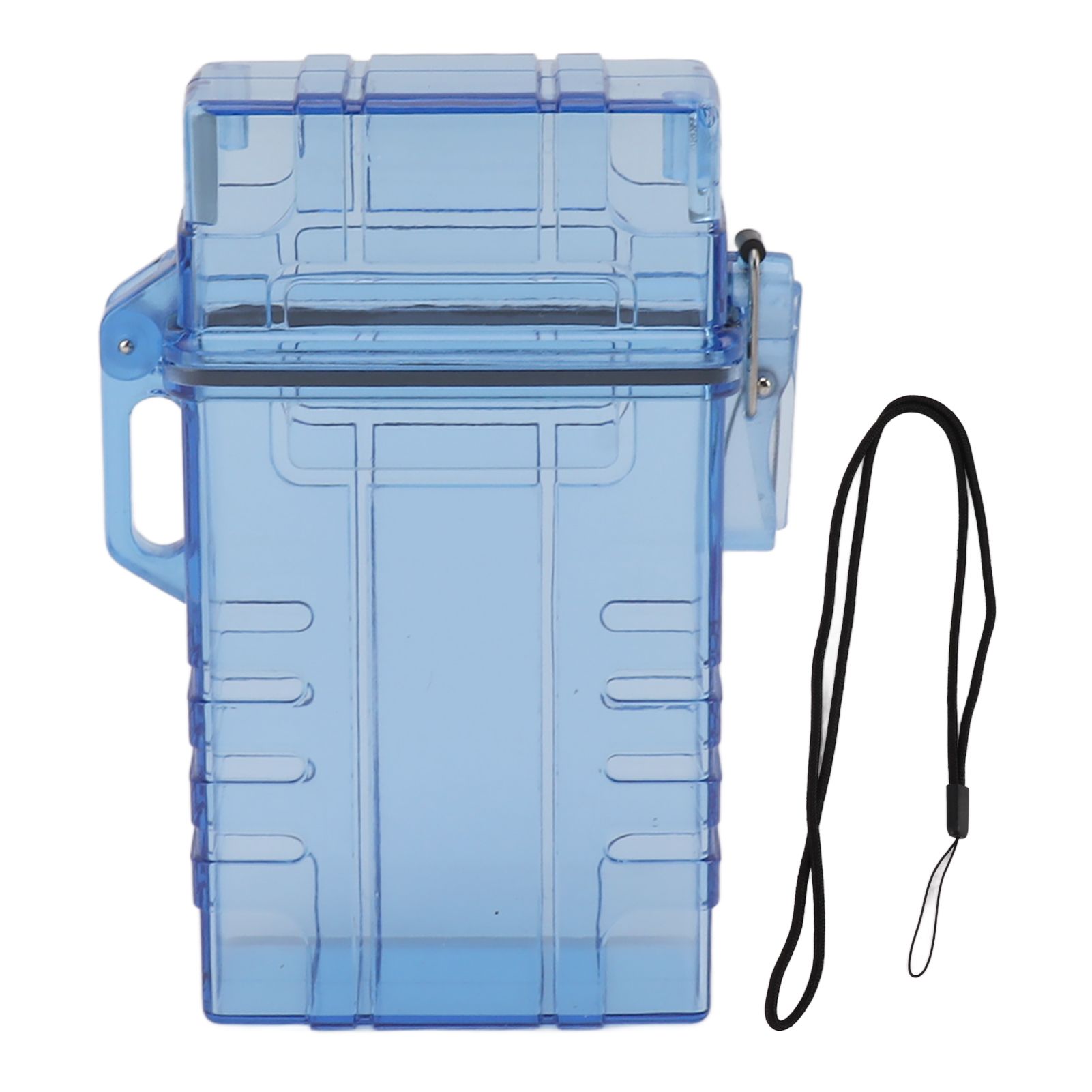 Cigarette Case 20 Capacity Plastic Cigarette Box Sealed Waterproof Cigarette Container Organizer Transparent Blue - Image 1