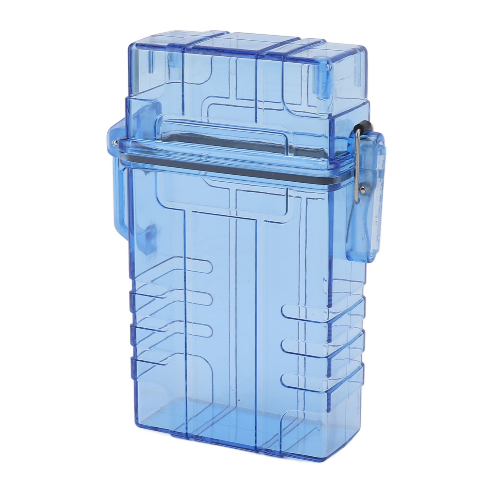 Cigarette Case 20 Capacity Plastic Cigarette Box Sealed Waterproof Cigarette Container Organizer Transparent Blue - Image 5