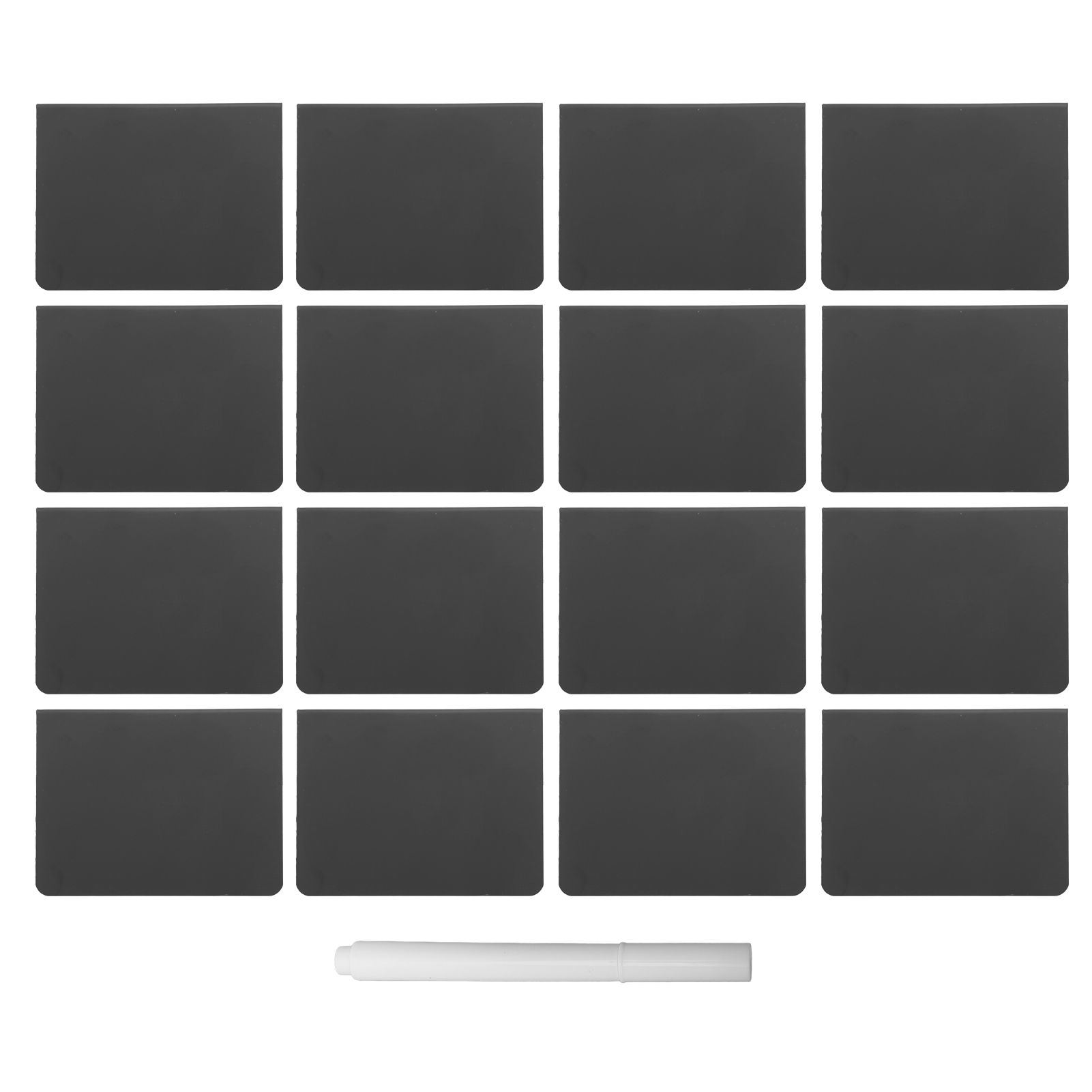 16pcs V Shaped Mini Chalkboard Sign Erasable Reusable for Food Table Numbers Message Boards Party Decorations Event Supplies with Pen - Image 1