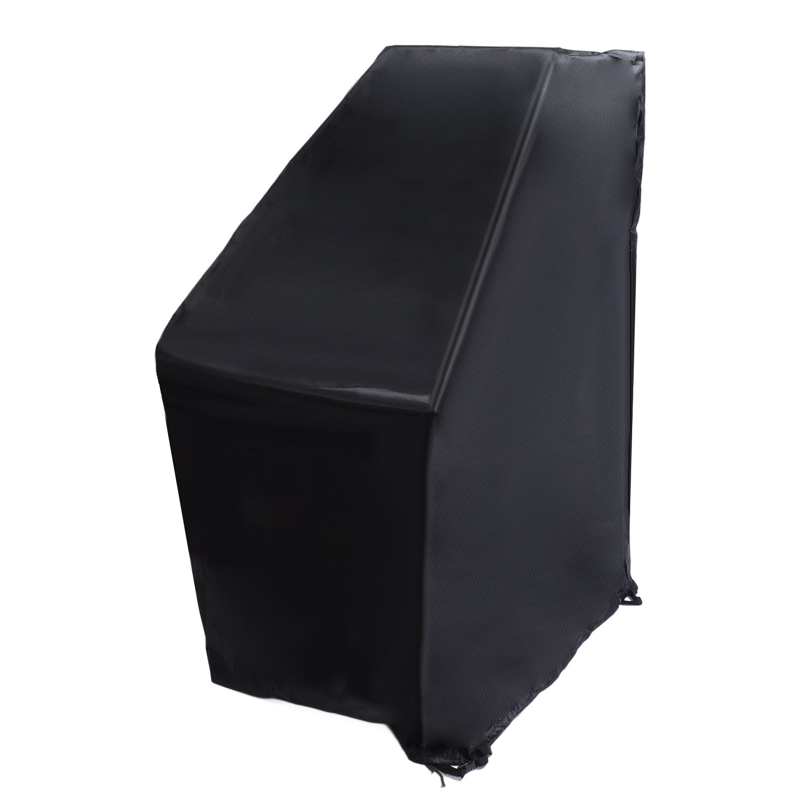 Outdoor Chair Cover Black Oxford Cloth Waterproof Wind Dust UV Proof Furniture Cover with Buckle Adjustable Drawstring - Image 2