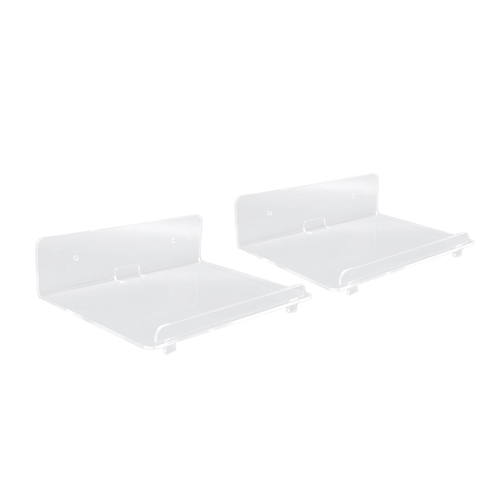 2PCS Floating Shelf Acrylic Wall Shelf Easy Installation Wall Mount for Speaker Monitor Living Room Wall Decor - Image 3