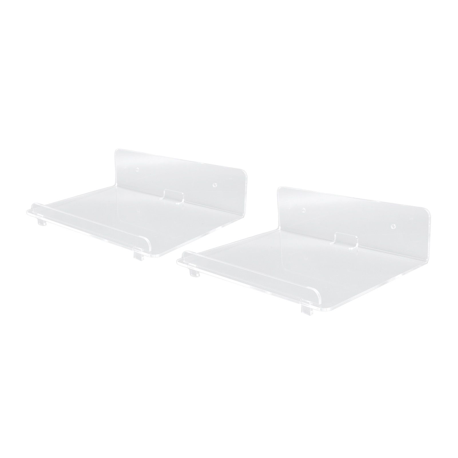 2PCS Floating Shelf Acrylic Wall Shelf Easy Installation Wall Mount for Speaker Monitor Living Room Wall Decor - Image 4