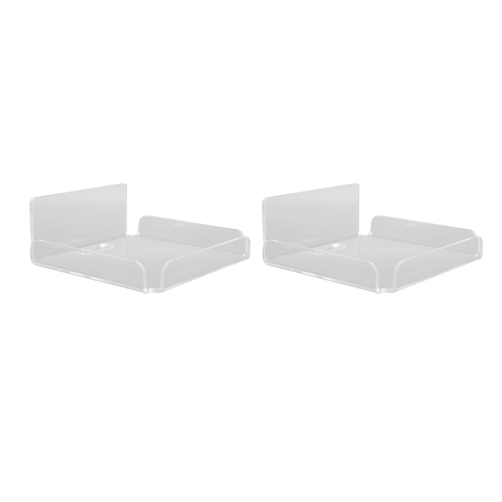 2pcs Small Speaker Wall Shelf Acrylic Adhesive Multi Angle Adjustment Space Saving Security Cameras Floating Shelf for Home Office - Image 8