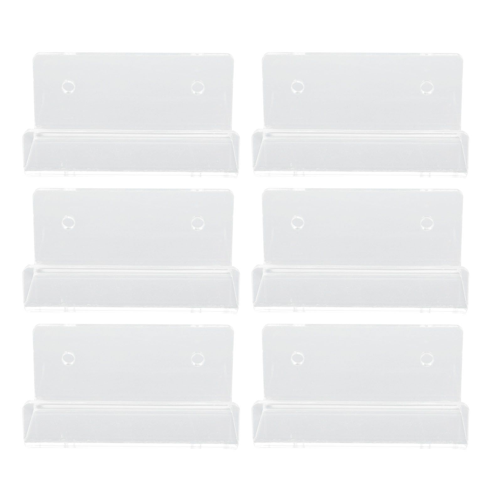 6Pcs Wall Mount Vinyl Record Shelf Clear Clear Acrylic Record CD Storage Rack Floating Wall Shelves for Bathroom Bedroom Living Room Kitchen - Image 2