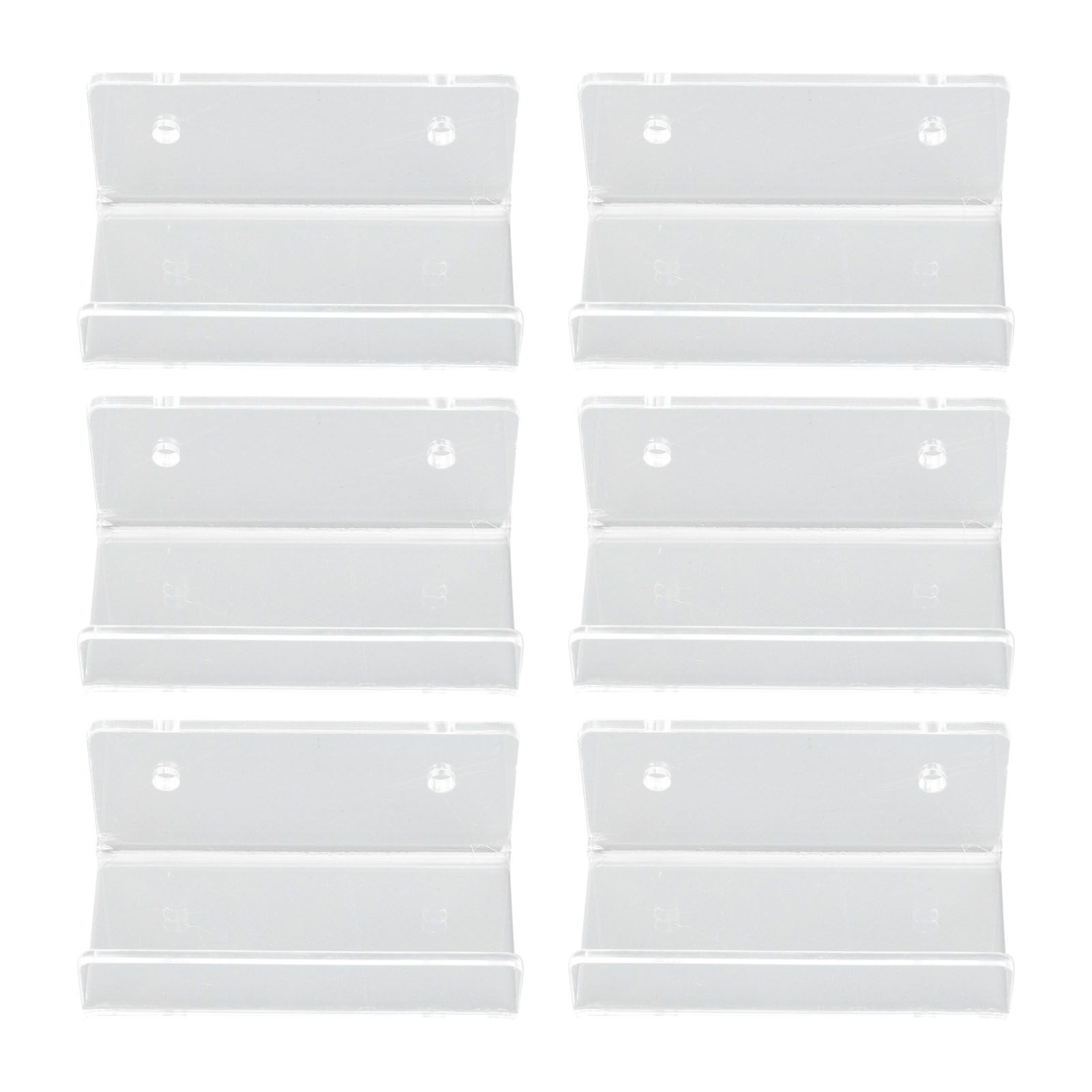 6Pcs Wall Mount Vinyl Record Shelf Clear Clear Acrylic Record CD Storage Rack Floating Wall Shelves for Bathroom Bedroom Living Room Kitchen - Image 4
