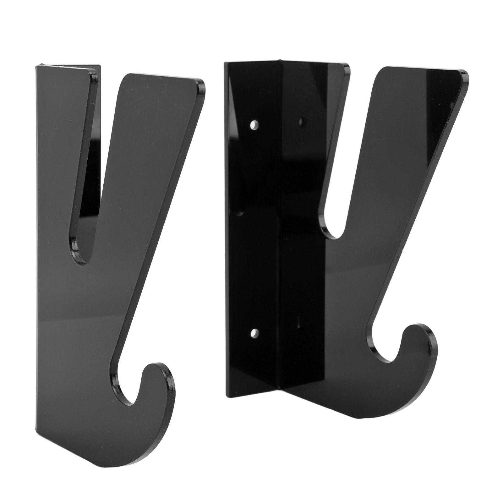 2 Pcs Acrylic Skateboard Rack Wall Mount Skateboard Storage Rack Load Bearing Skateboard Hanger with Hooks - Image 2