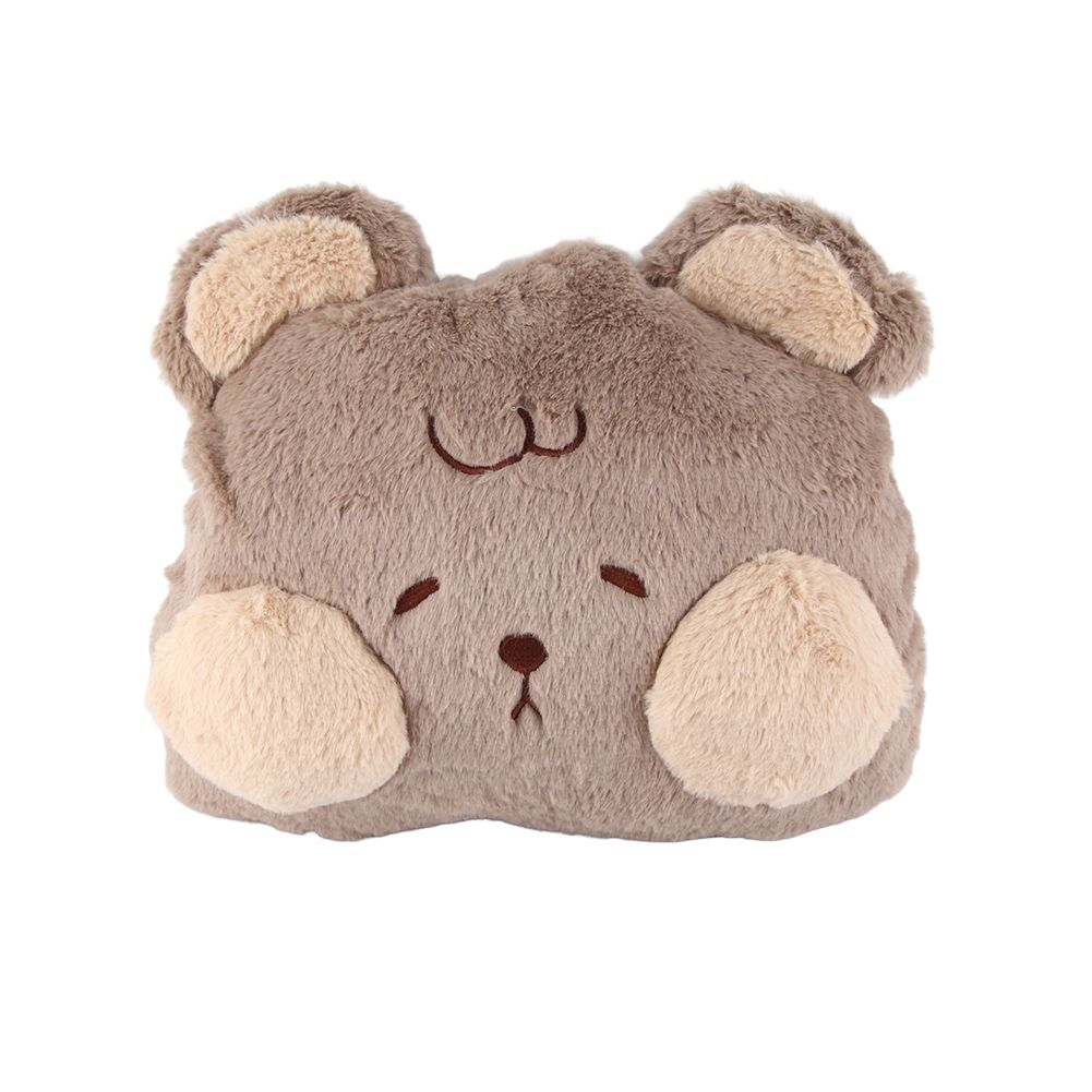 Stuffed Animals Travel Blanket Pillow Set Soft Plush Hugging Pillow Cute Plush Toy with Hand Warmer Design for Travel Home Office Bear - Image 1