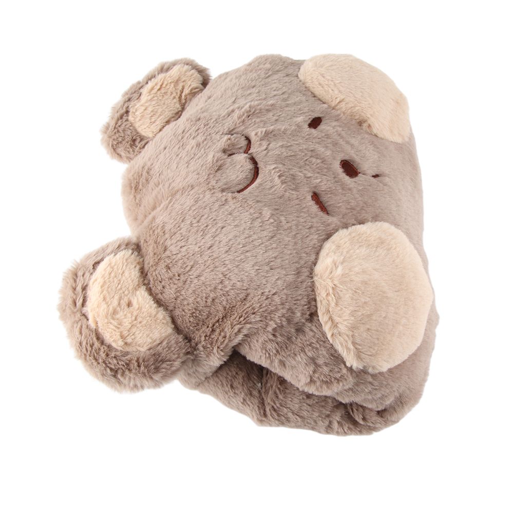 Stuffed Animals Travel Blanket Pillow Set Soft Plush Hugging Pillow Cute Plush Toy with Hand Warmer Design for Travel Home Office Bear - Image 7