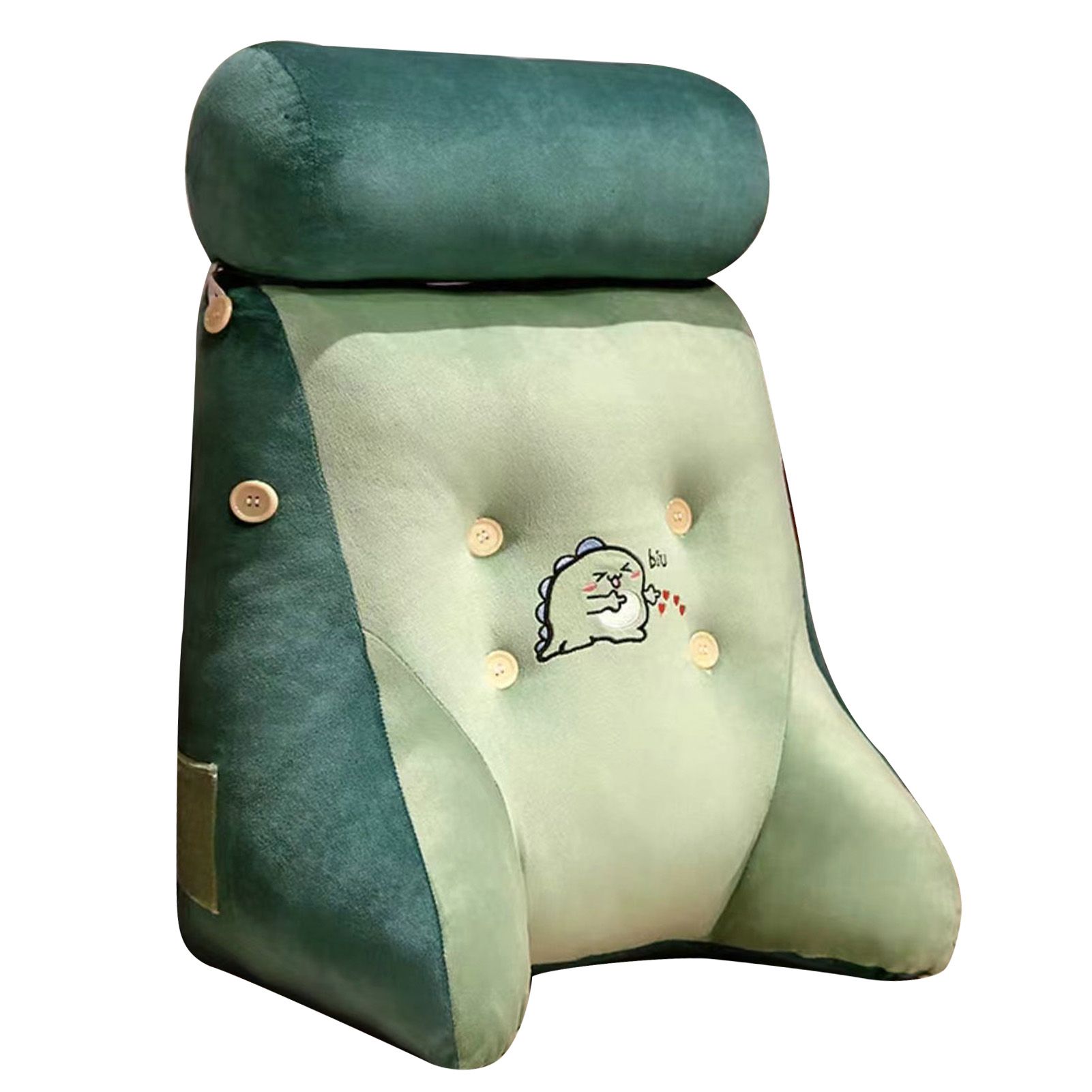 Backrest Pillow Washable Removable Cover Soft Cartoon Animal Back Support Cushion for Office Chair Bedside Dinosaur - Image 1