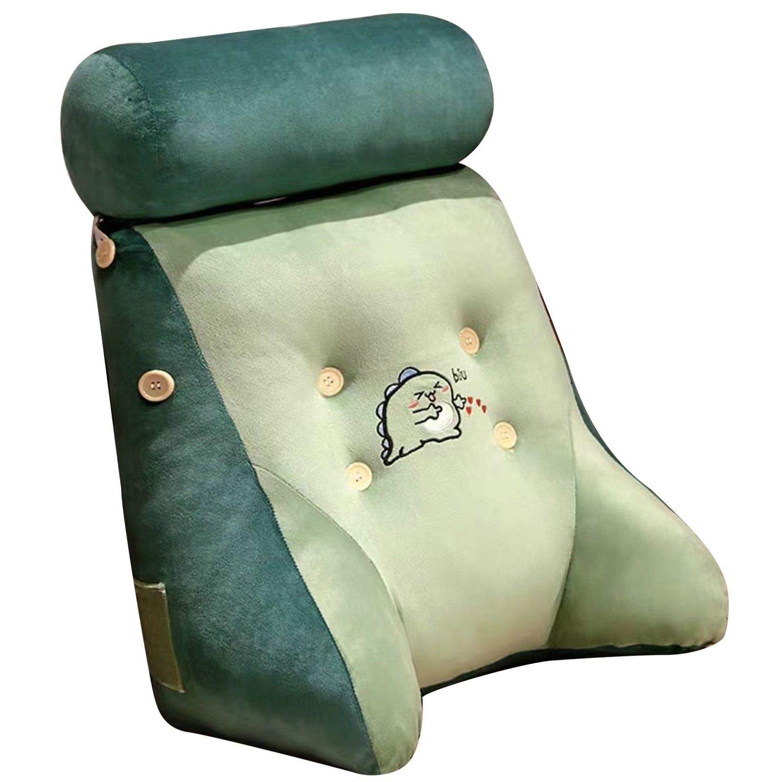 Backrest Pillow Washable Removable Cover Soft Cartoon Animal Back Support Cushion for Office Chair Bedside Dinosaur - Image 2