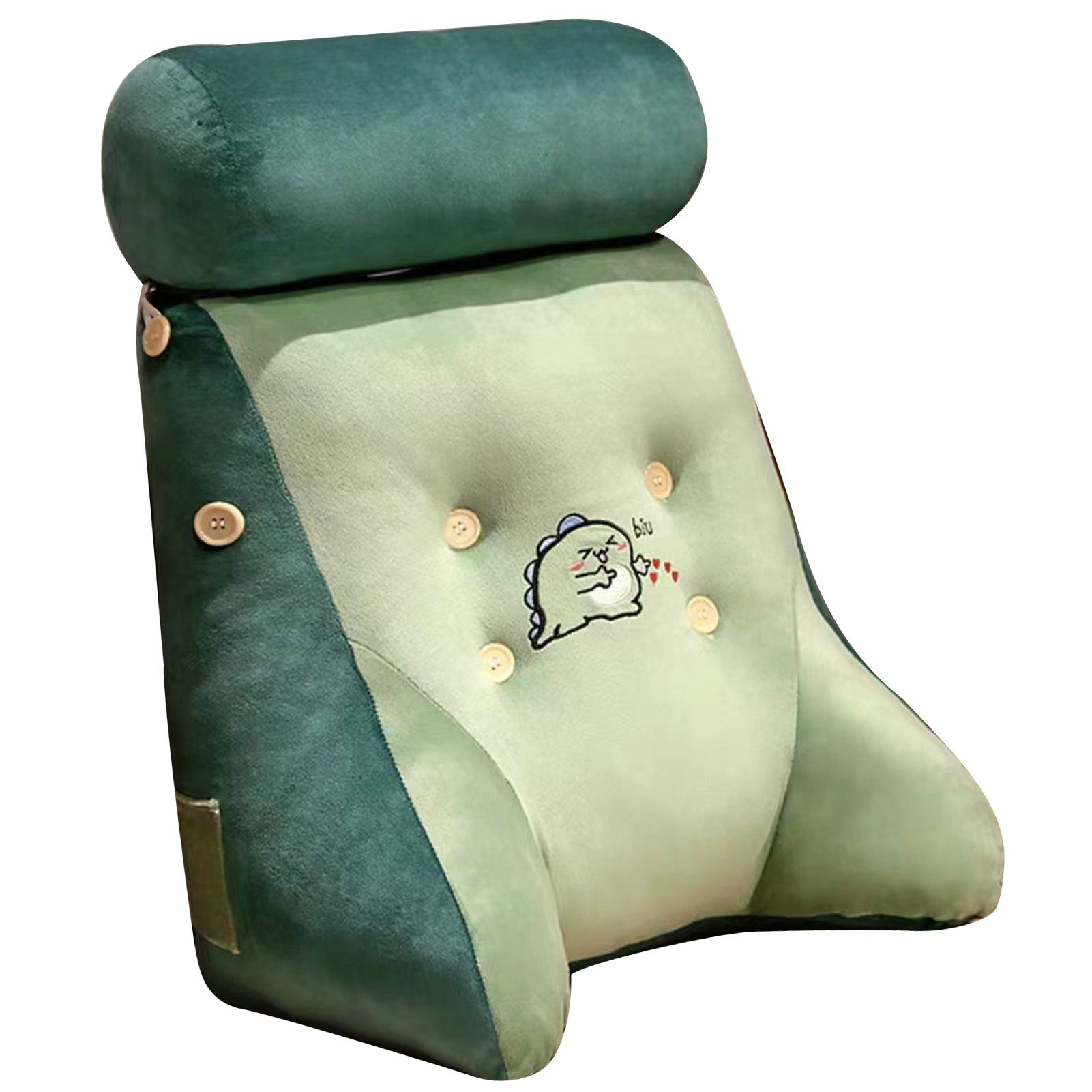 Backrest Pillow Washable Removable Cover Soft Cartoon Animal Back Support Cushion for Office Chair Bedside Dinosaur - Image 3