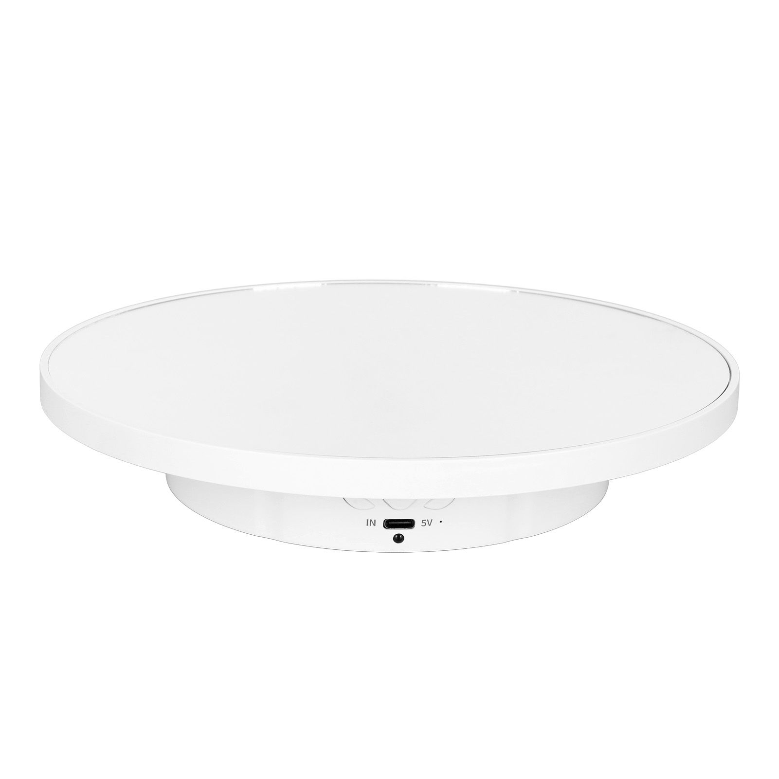 Rotating Display Stand 2 in 1 Automatic 360 Degree Electric Turntable with Remote Control for Photography Product Jewelry White - Image 4