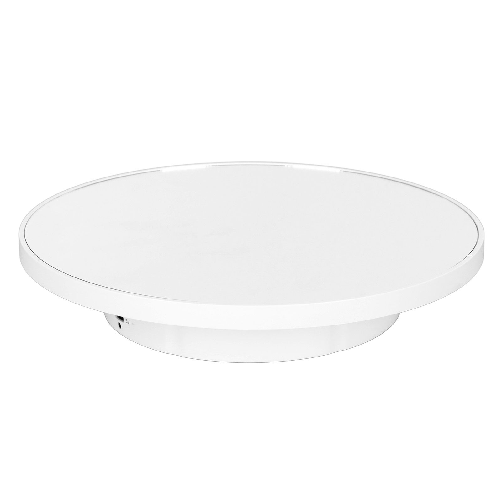 Rotating Display Stand 2 in 1 Automatic 360 Degree Electric Turntable with Remote Control for Photography Product Jewelry White - Image 5