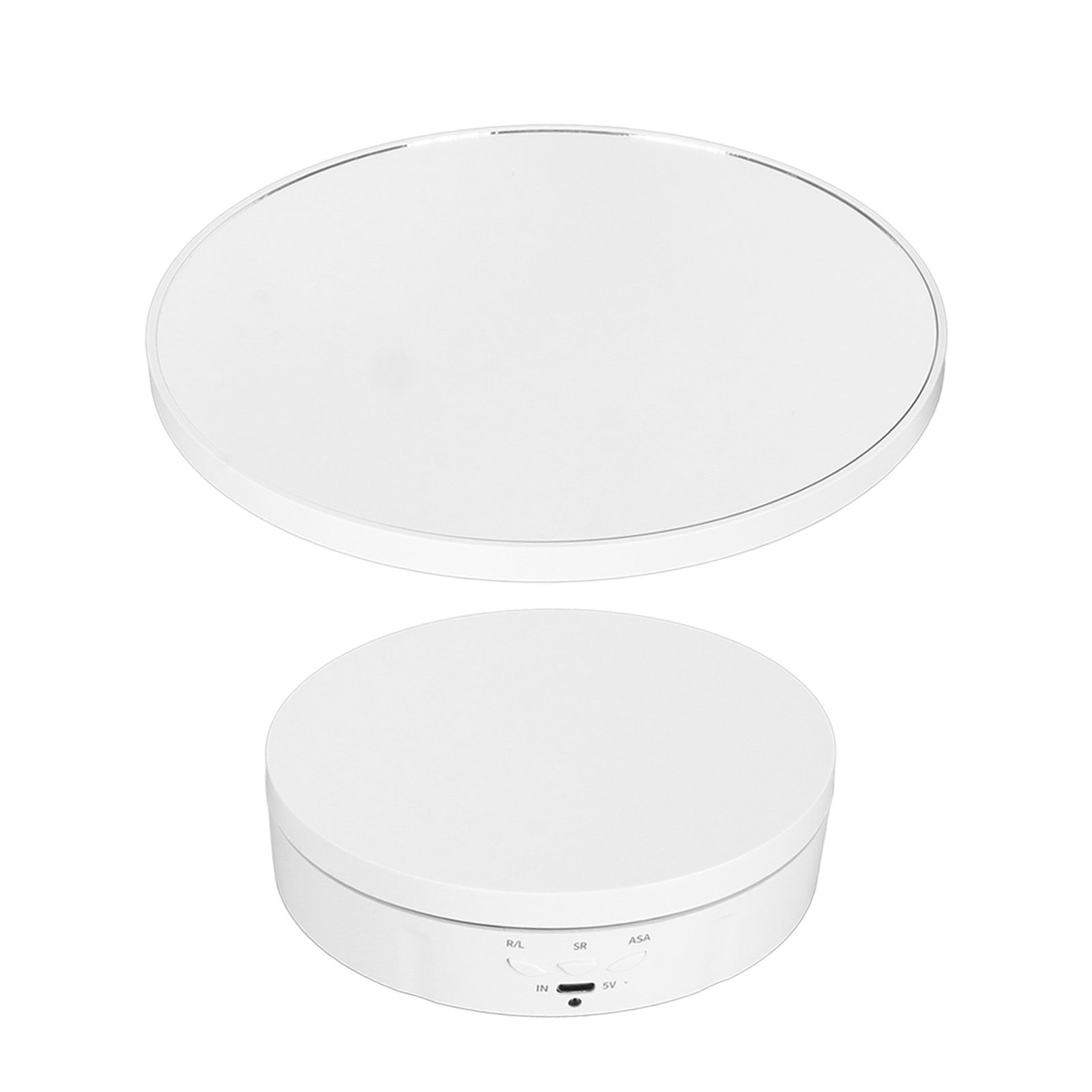 Rotating Display Stand 2 in 1 Automatic 360 Degree Electric Turntable with Remote Control for Photography Product Jewelry White - Image 6