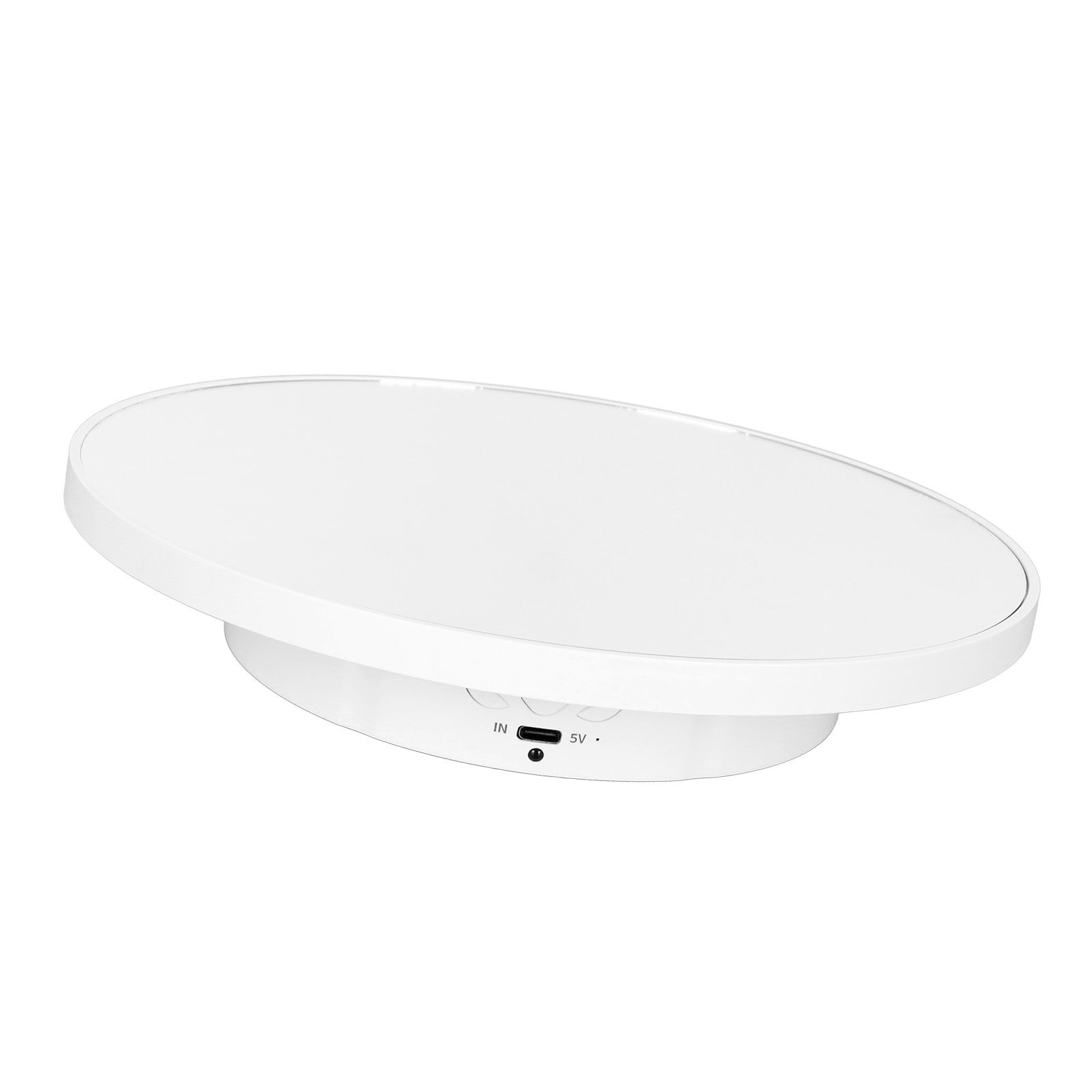 Rotating Display Stand 2 in 1 Automatic 360 Degree Electric Turntable with Remote Control for Photography Product Jewelry White - Image 7