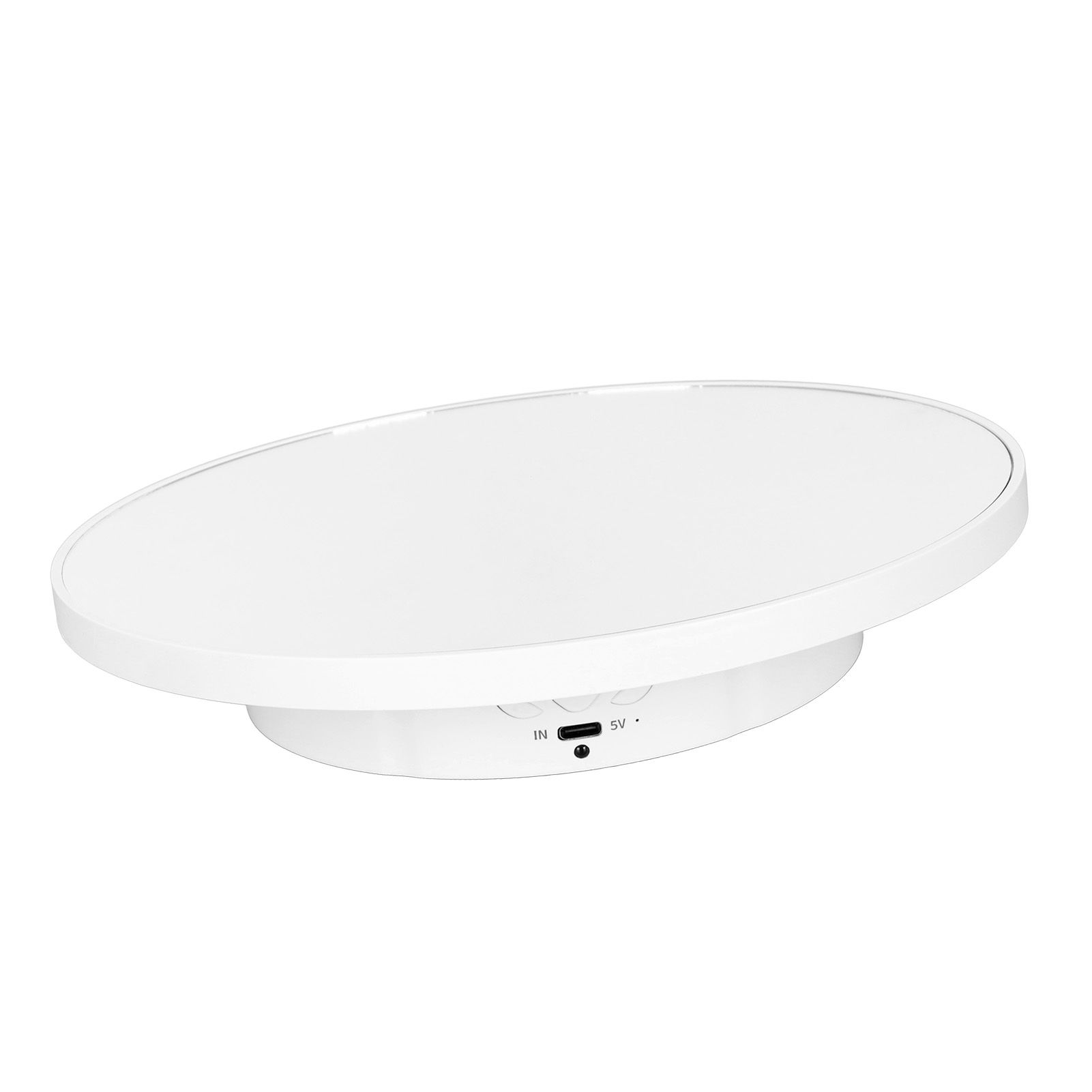 Rotating Display Stand 2 in 1 Automatic 360 Degree Electric Turntable with Remote Control for Photography Product Jewelry White - Image 8