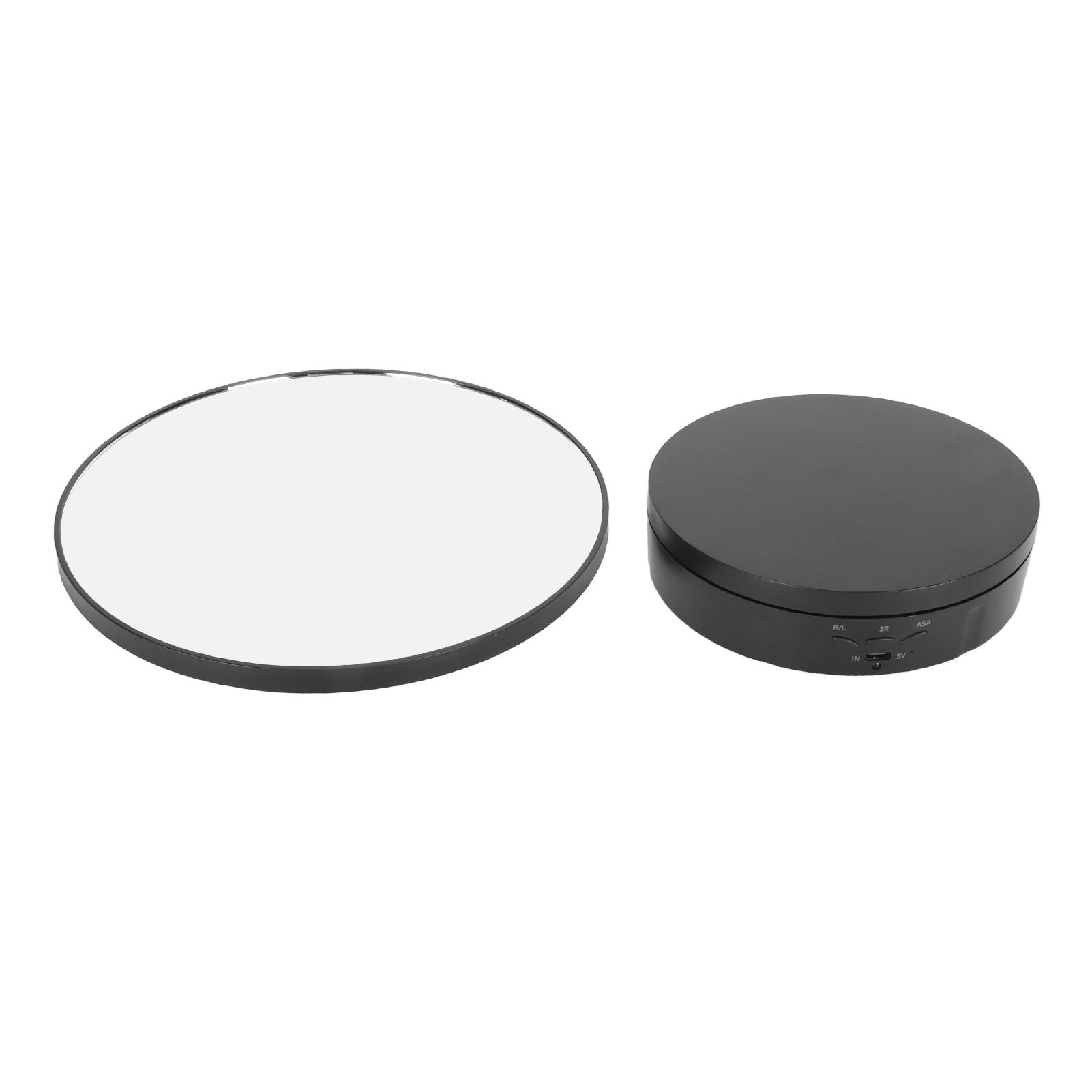 Rotating Display Stand 2 in 1 Automatic 360 Degree Electric Turntable with Remote Control for Photography Product Jewelry Black - Image 2