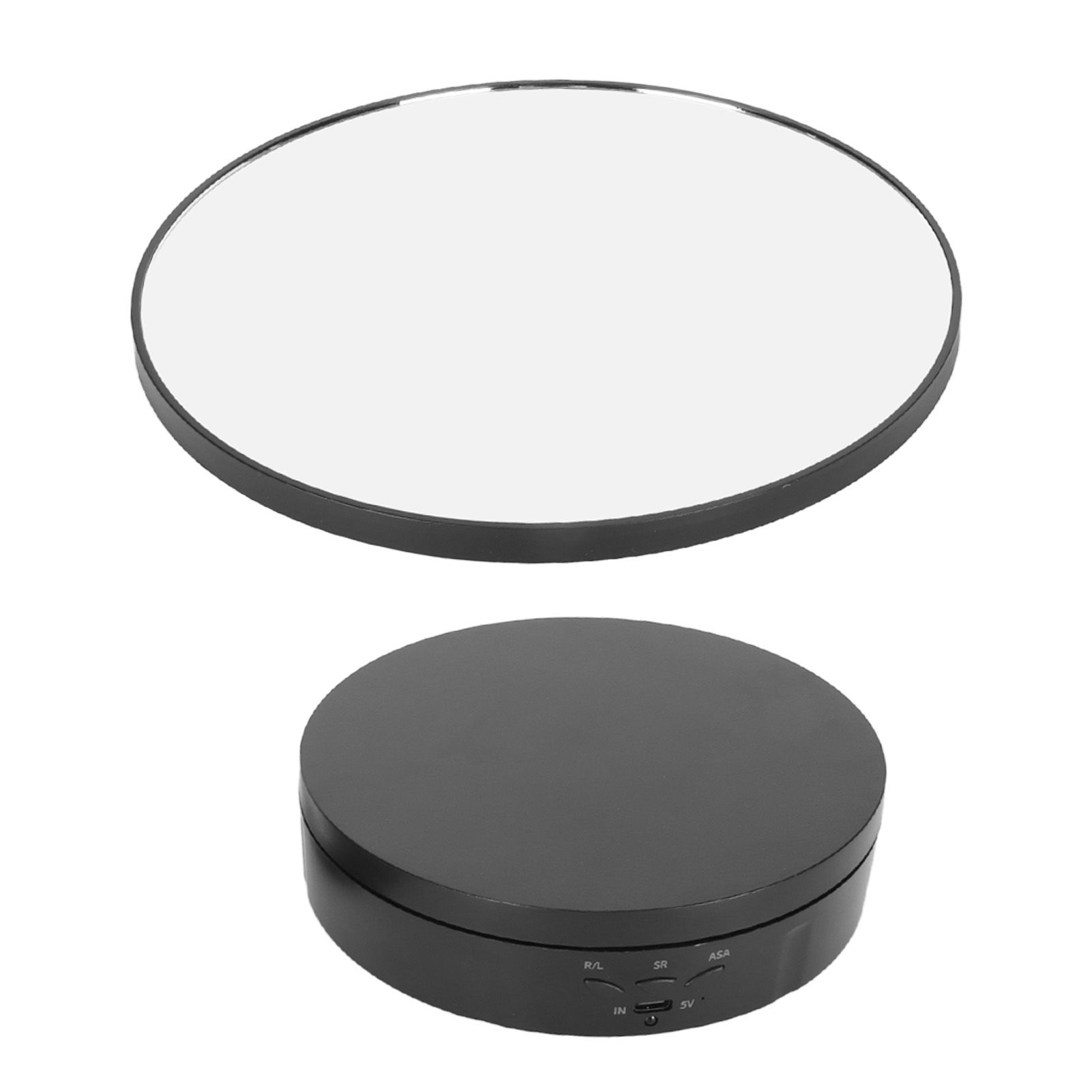 Rotating Display Stand 2 in 1 Automatic 360 Degree Electric Turntable with Remote Control for Photography Product Jewelry Black - Image 7