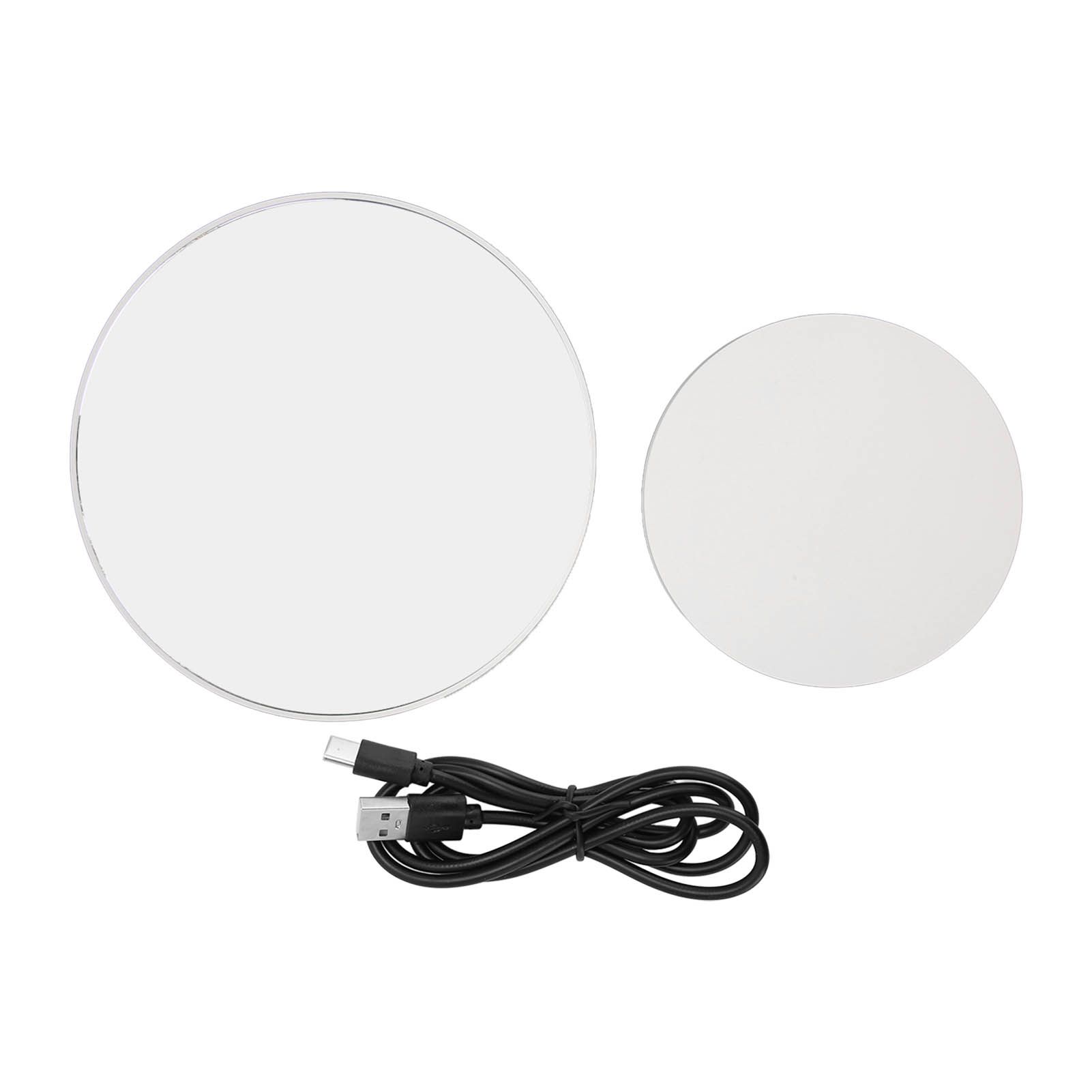 Rotating Display Stand Plastic Glass 360 Degree Electric Motorized Turntable with USB Cable for Photography Products Shows Jewelry Watch Cake White - Image 1