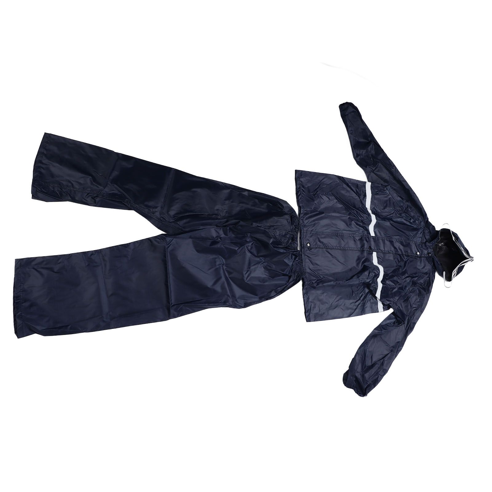 Split Jacket Pants Suit Breathable Waterproof Raincoat Set Double Layer Raincoat Set for Men Women Oxford Navy Blue L - Image 2
