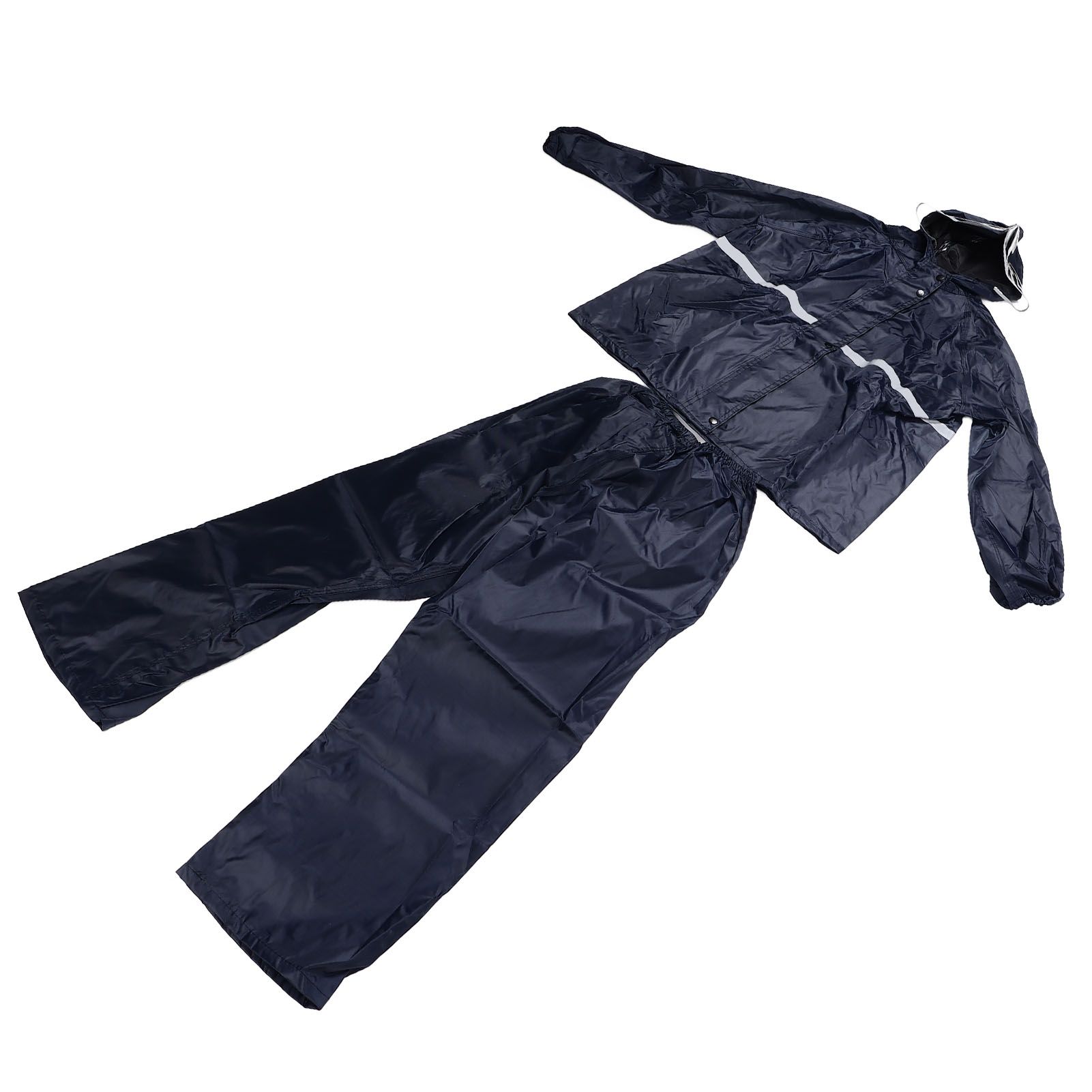 Split Jacket Pants Suit Breathable Waterproof Raincoat Set Double Layer Raincoat Set for Men Women Oxford Navy Blue XL - Image 8