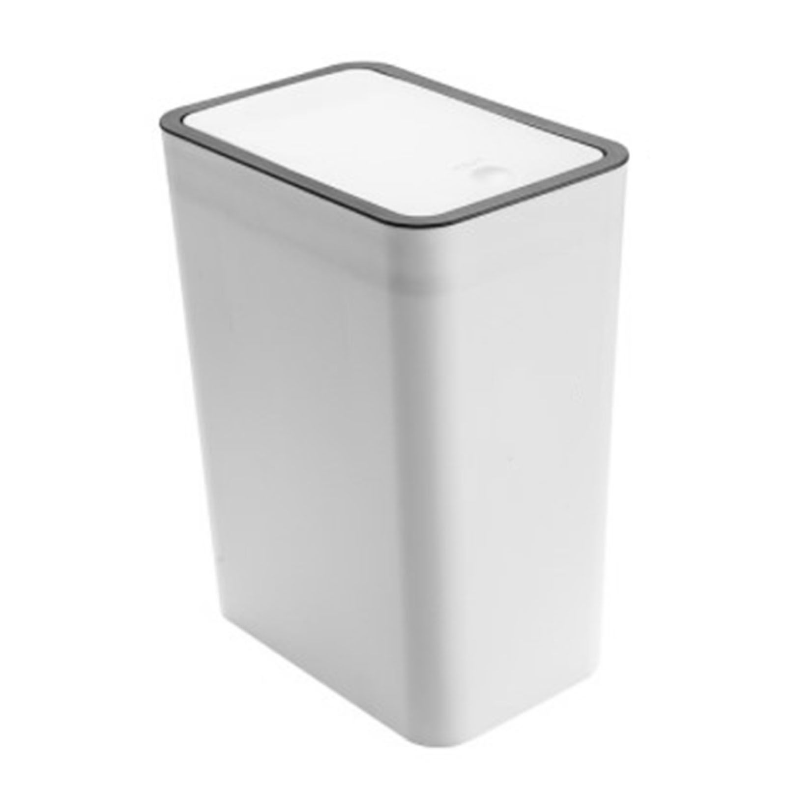 Household Garbage Cans Sealed Large Capacity Odorless With Press Top Plastic Trash Bin For Home Kitchen Living Room Bathroom White - Image 2