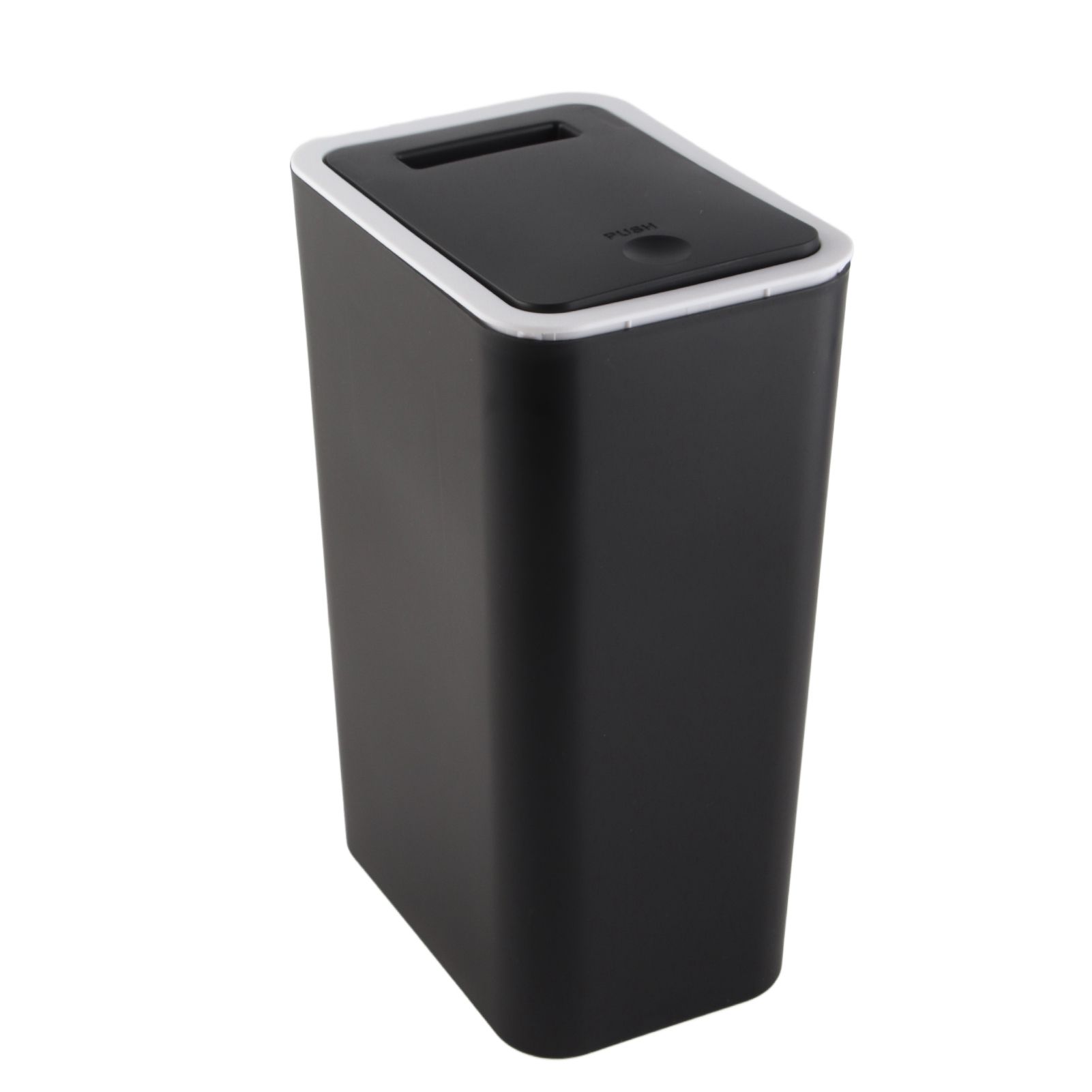 Household Garbage Cans Sealed Large Capacity Odorless With Press Top Plastic Trash Bin For Home Kitchen Living Room Bathroom Black - Image 3