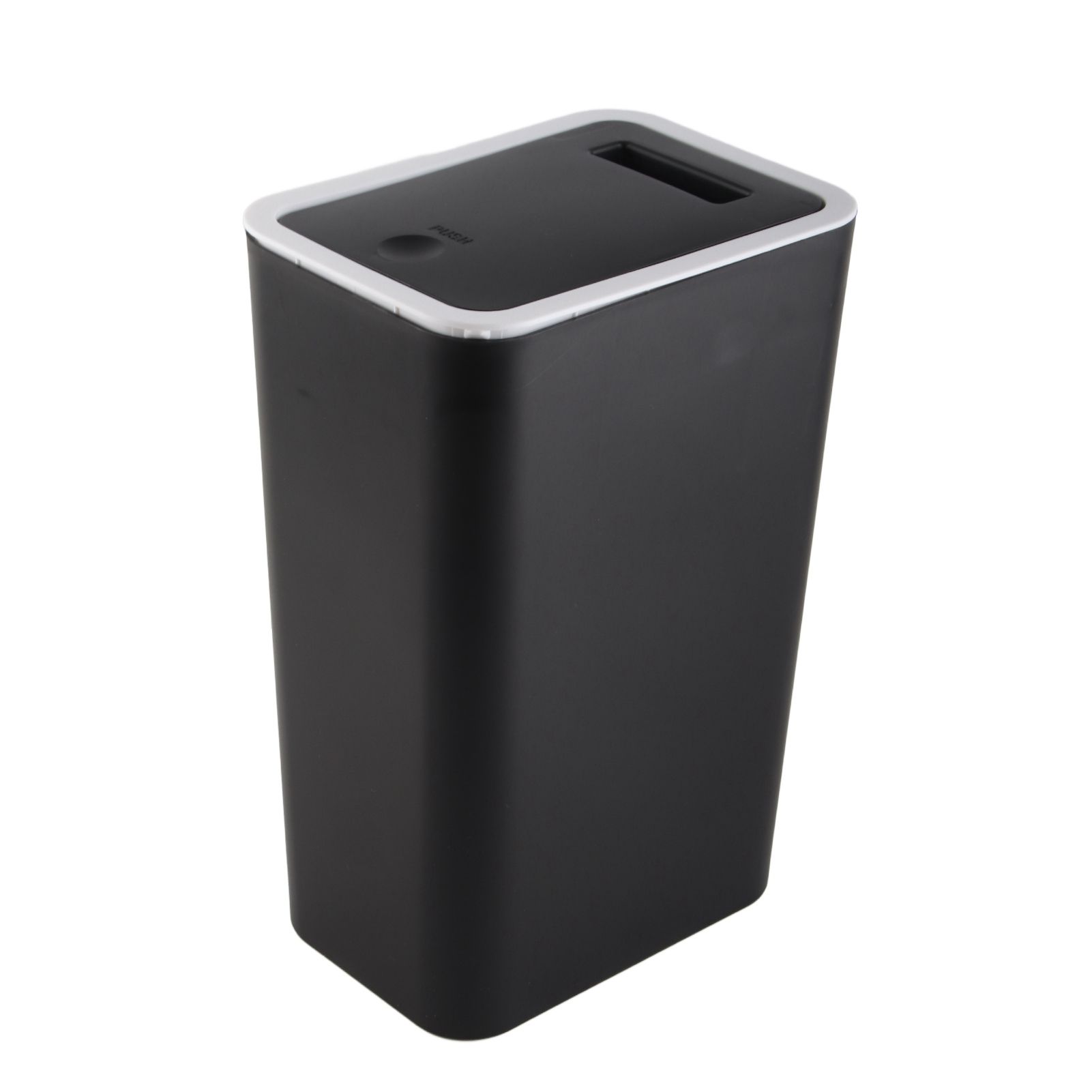 Household Garbage Cans Sealed Large Capacity Odorless With Press Top Plastic Trash Bin For Home Kitchen Living Room Bathroom Black - Image 4