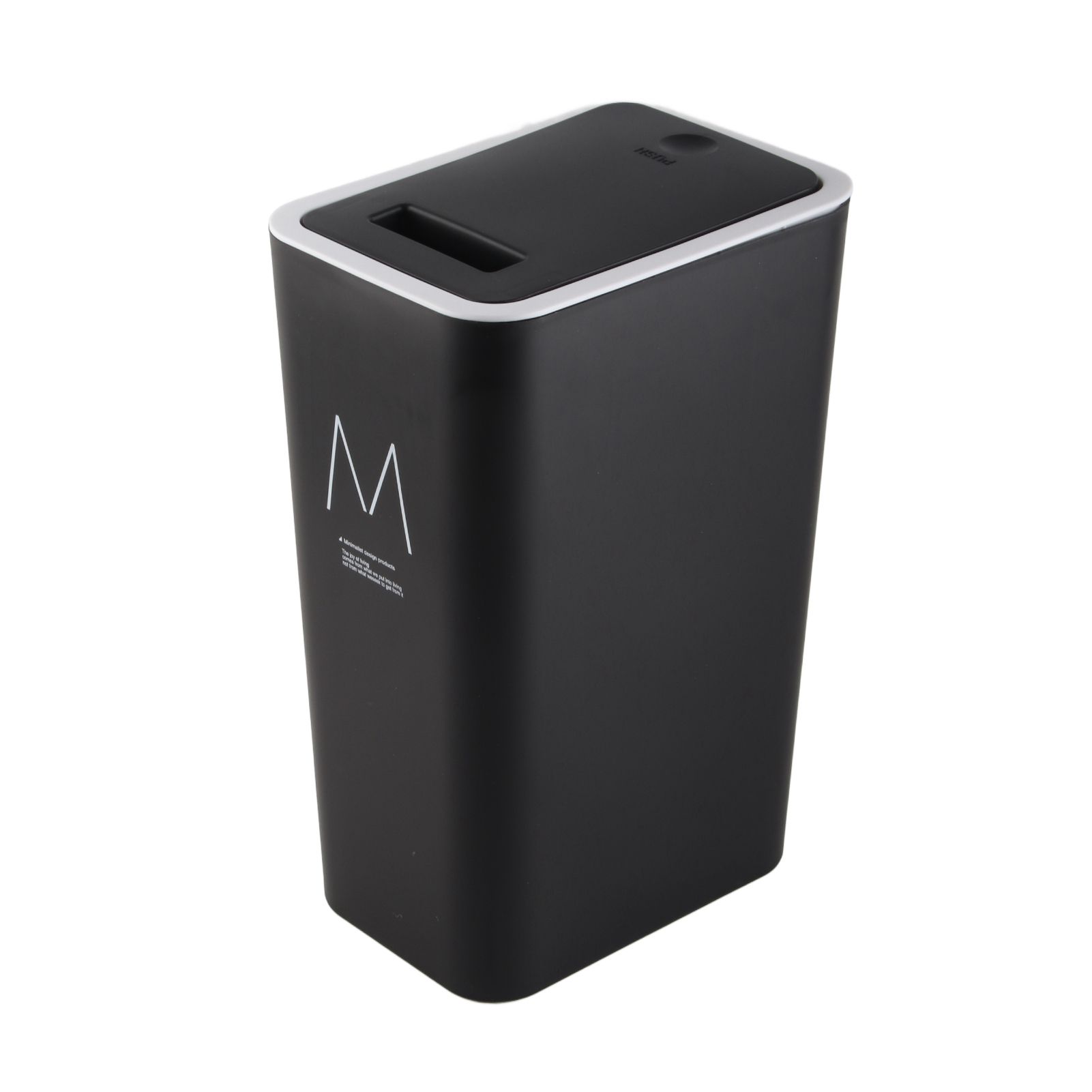 Household Garbage Cans Sealed Large Capacity Odorless With Press Top Plastic Trash Bin For Home Kitchen Living Room Bathroom Black - Image 6
