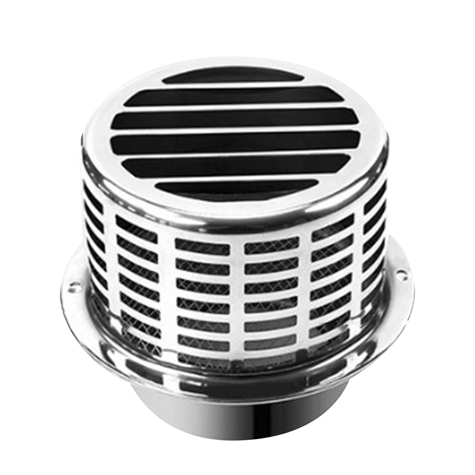 304 Stainless Steel Exhaust Hood Weatherproof Round Ventilation Grill Range Hood Exhaust Pipe Cover 150mm 304 Column Hood - Image 1