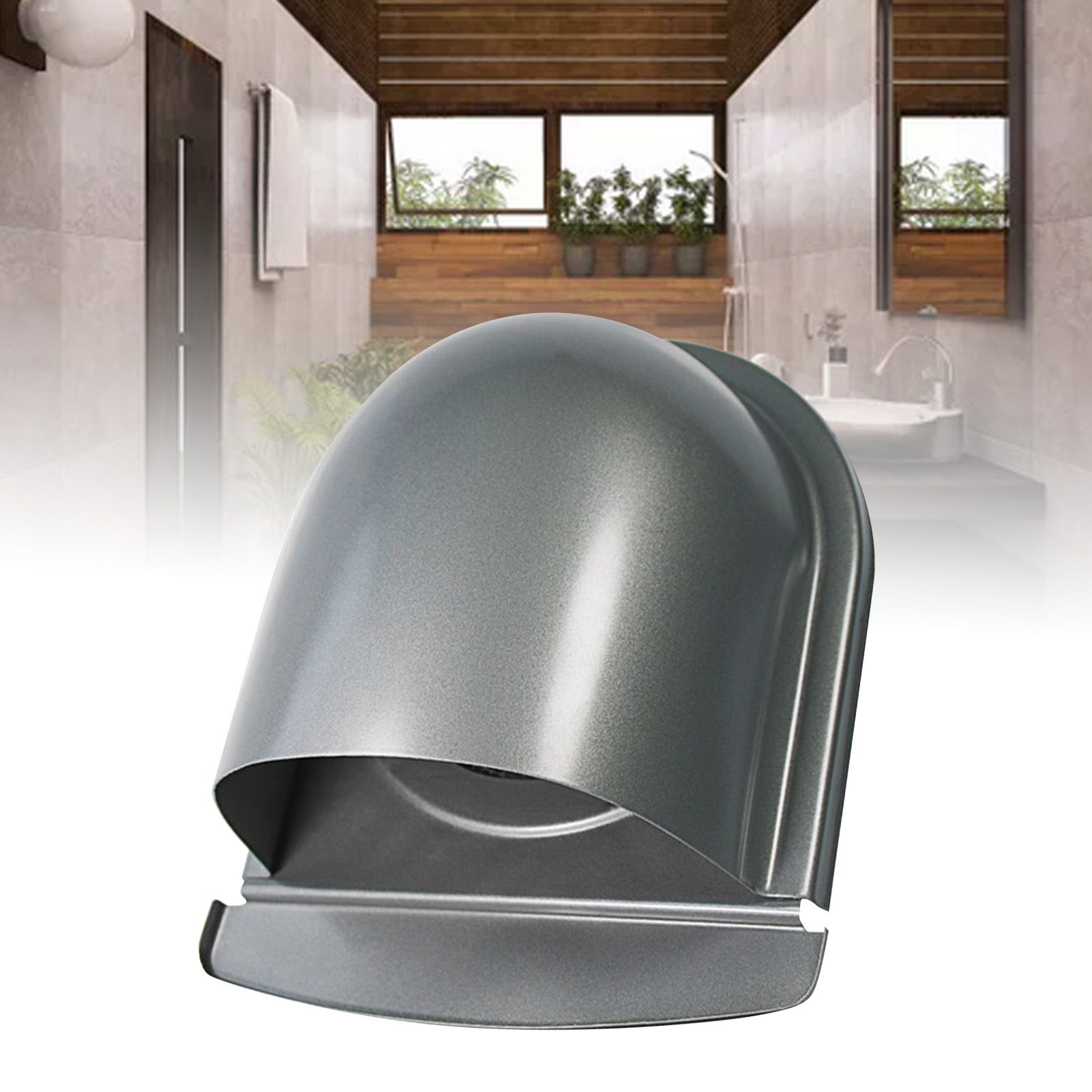 304 Stainless Steel Exhaust Hood Weatherproof Round Ventilation Grill Range Hood Exhaust Pipe Cover 100mm U Shaped - Image 5