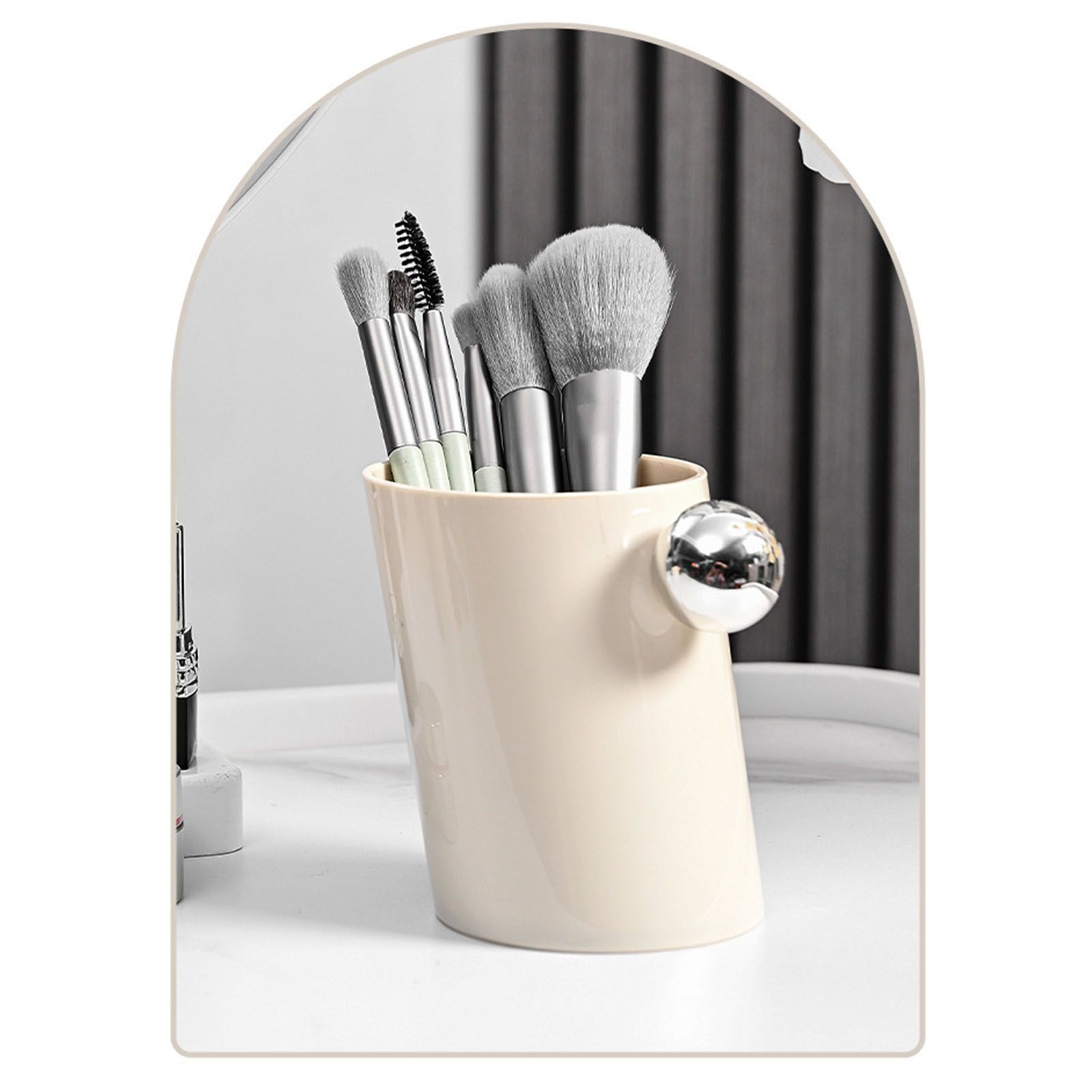 Eyebrow Pencil Holder Simple Plastic Multifunctional Space Saving Easy Access Cosmetic Brush Holder Organizer for Bedroom Desktop - Image 6