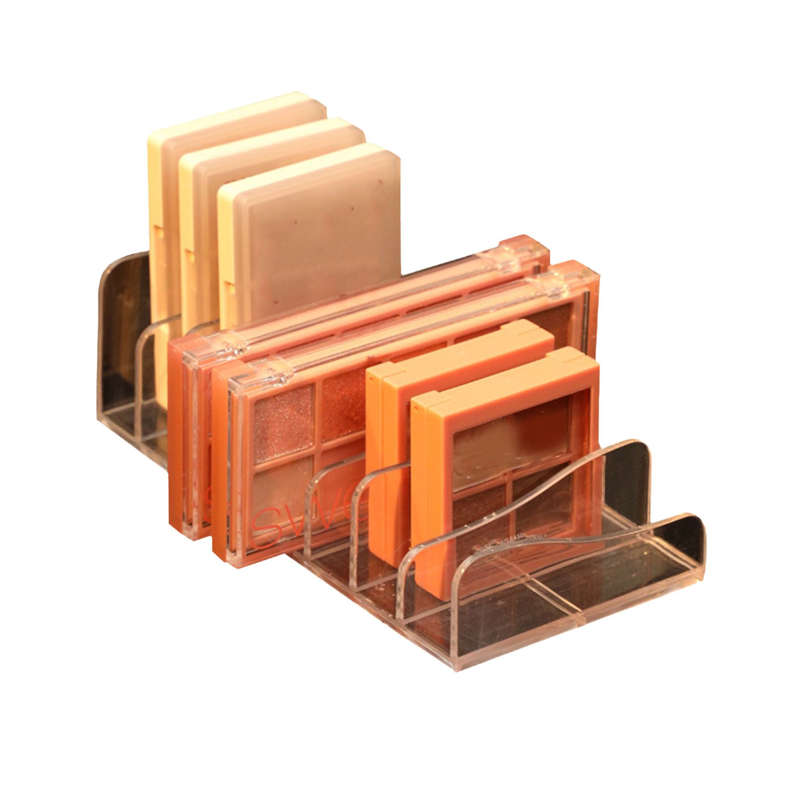 Eyeshadow Palettes Organizer Clear Divided Makeup Palettes Storage Rack for Dressing Table - Image 1
