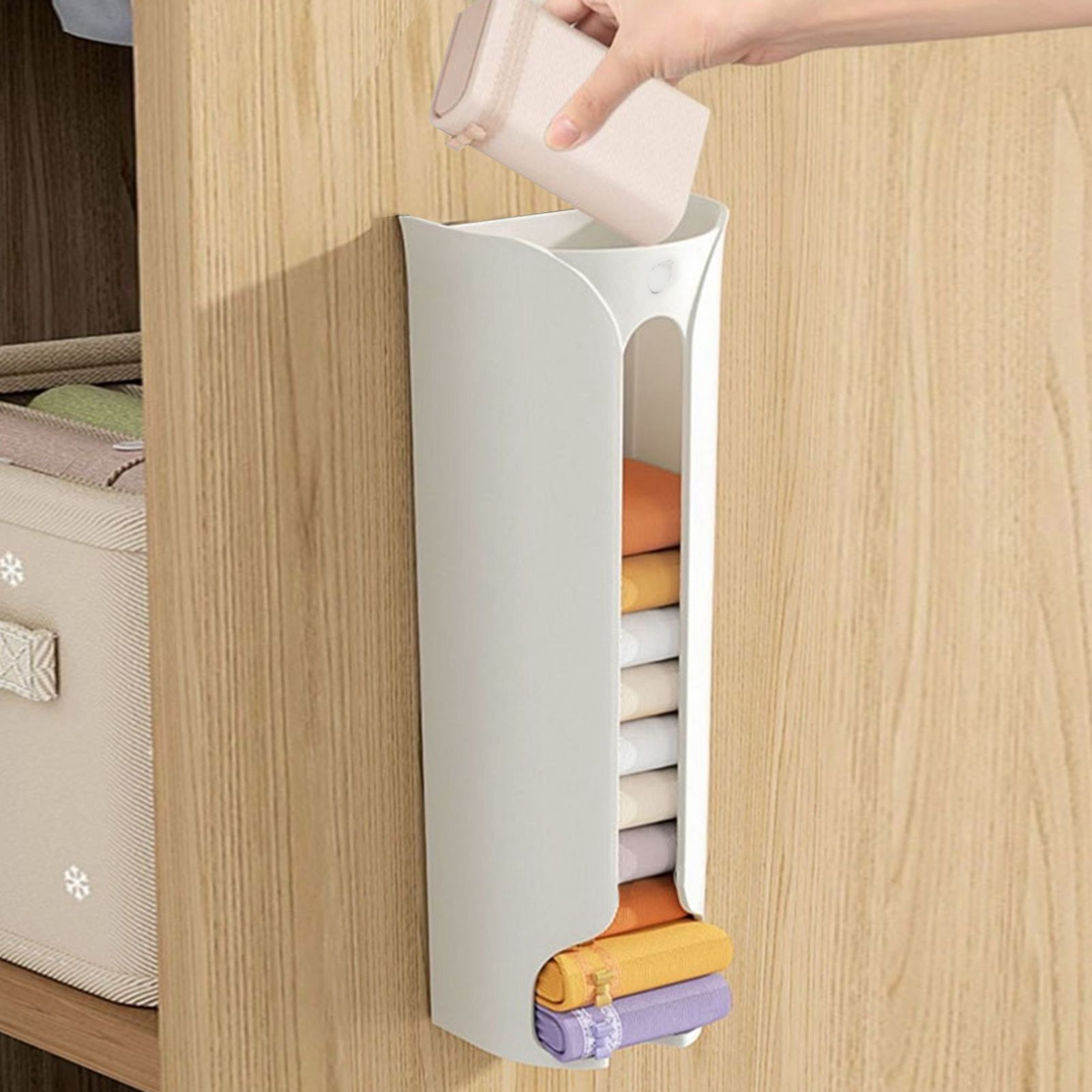 Wall Mounted Underwear Storage Box Plastic Socks Organizer Space Saving High Capacity Household Supplies - Image 5