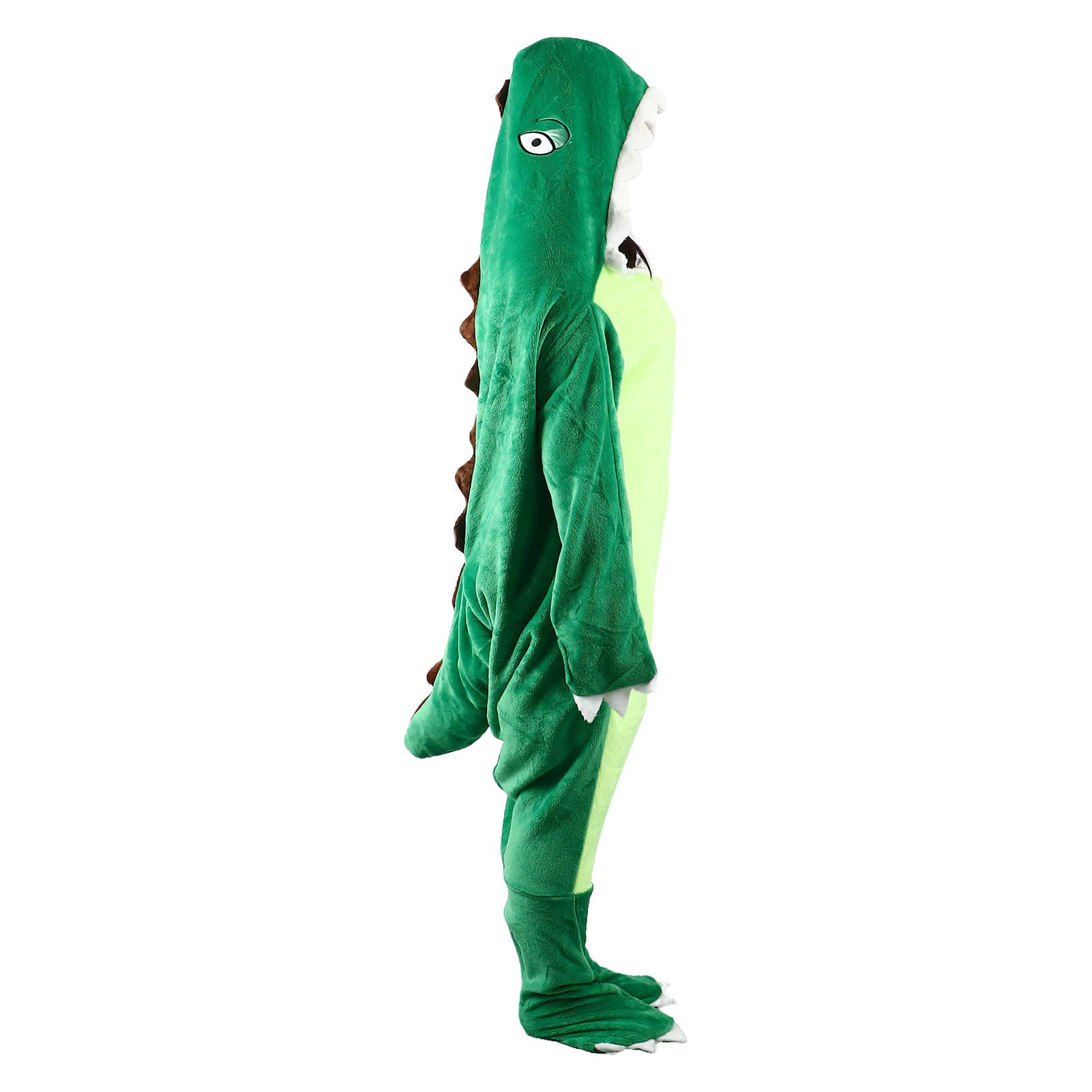 Dinosaur Robe Pajama Wearable Dinosaur Blanket Super Soft Dinosaur Blanket Hoodie for Kids Adults M 140cm - Image 1