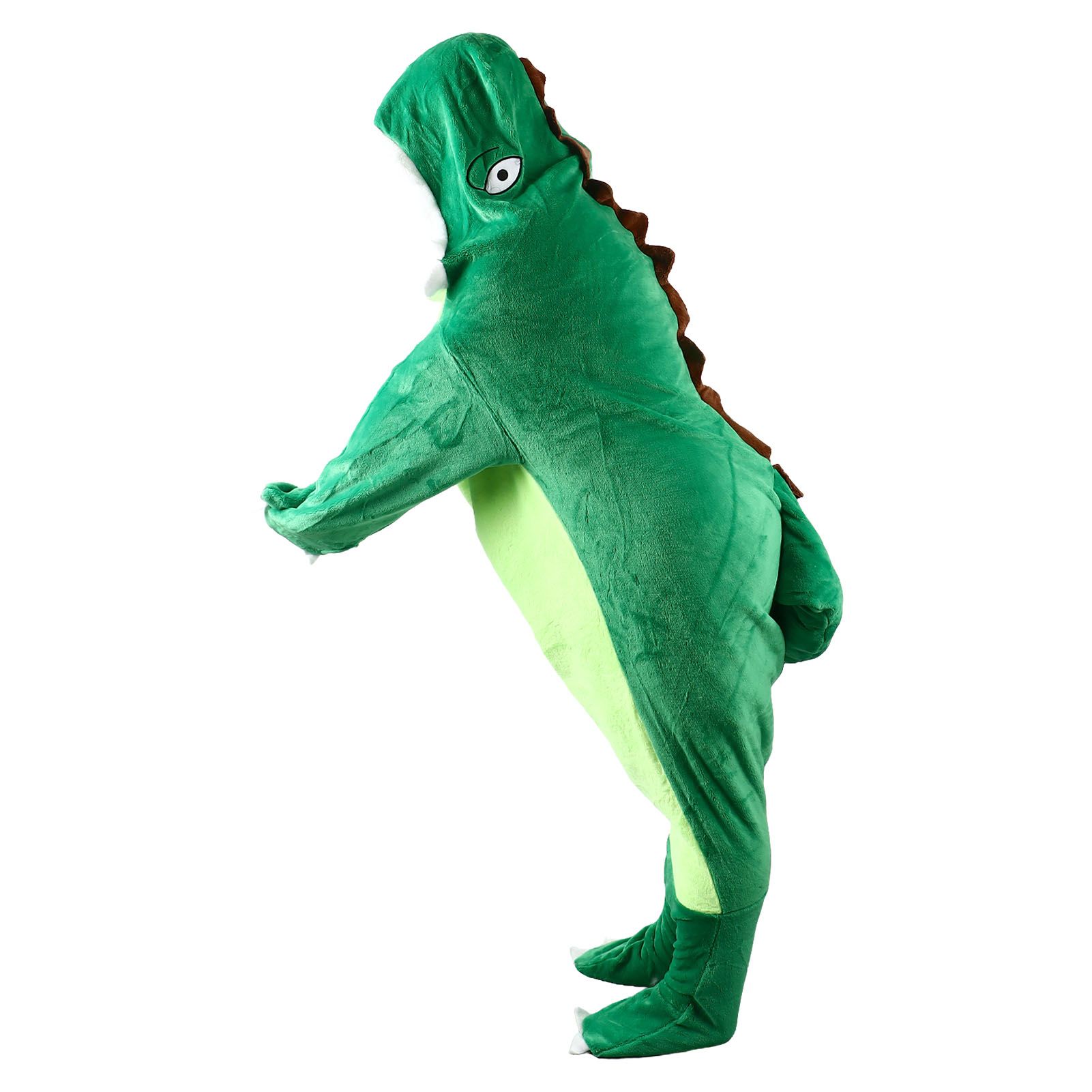 Dinosaur Robe Pajama Wearable Dinosaur Blanket Super Soft Dinosaur Blanket Hoodie for Kids Adults M 140cm - Image 6