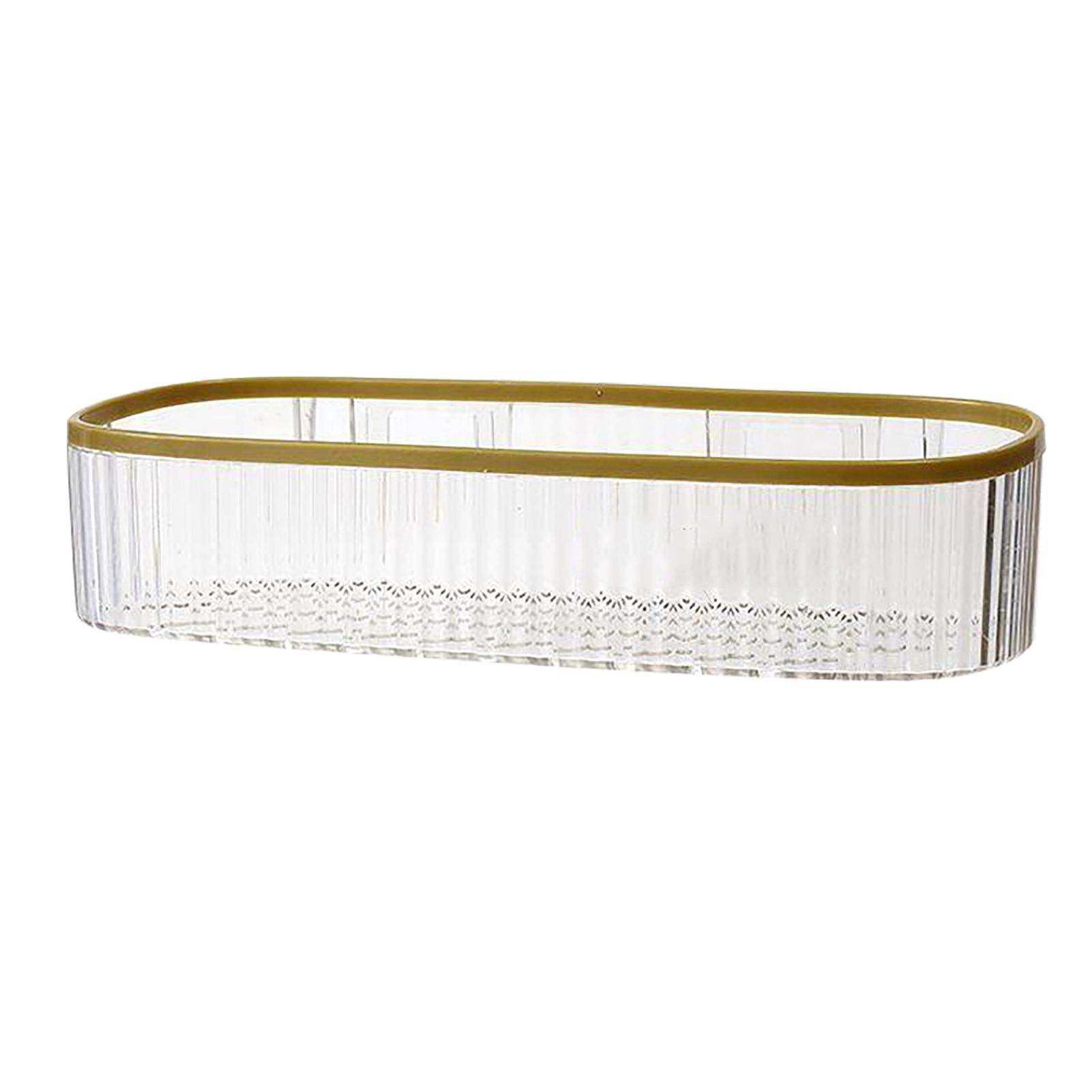 Plastic Wall Mount Organizer Punch Free Transparent White Adhesive Clear Organizer for Bathroom Kitchen Living Room - Image 4
