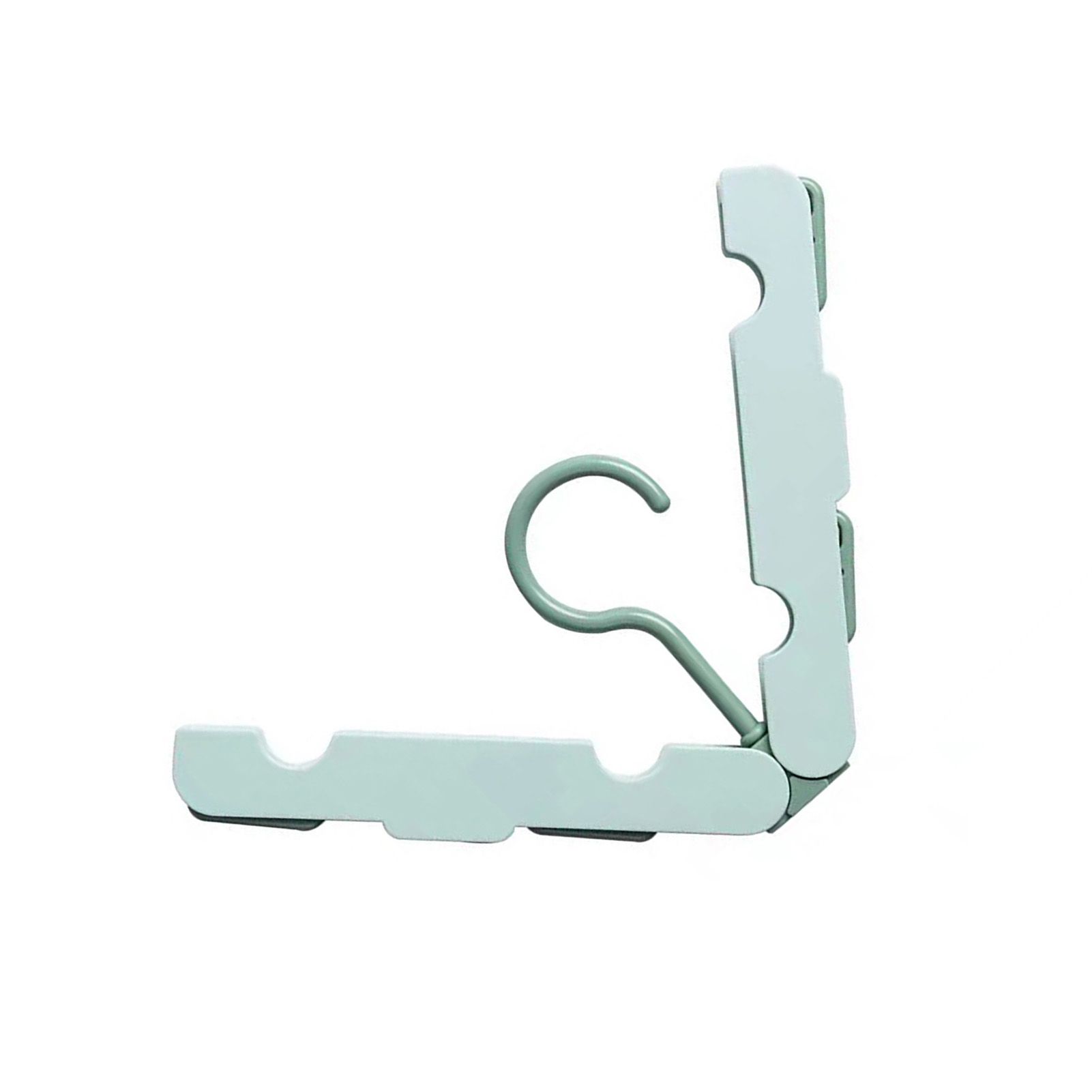 Clothes Hanger Rack Anti Slip Multifunctional Foldable Travel Hanger with Clips for Home Dorm Light Green - Image 4
