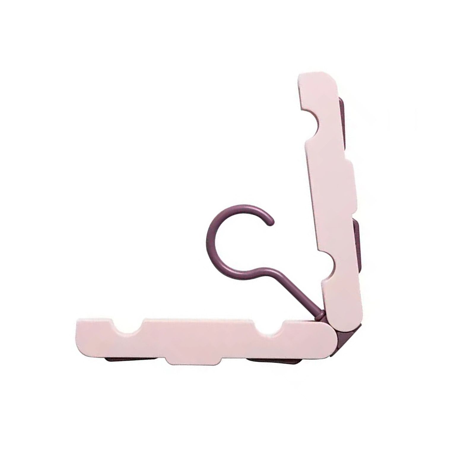 Clothes Hanger Rack Anti Slip Multifunctional Foldable Travel Hanger with Clips for Home Dorm Pink - Image 4
